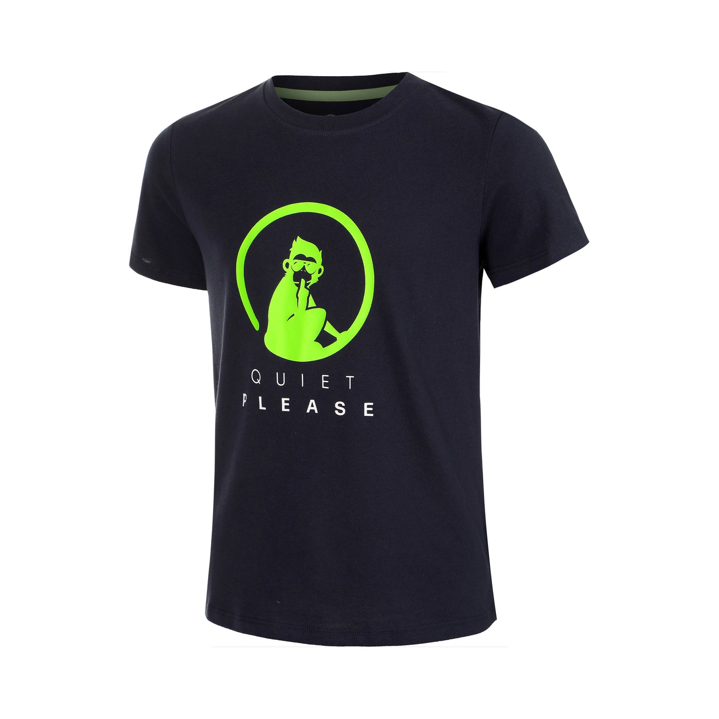 Quiet Please Wild Advantage Logo T-shirt Garçons-Bleu Foncé,Vert Fluo