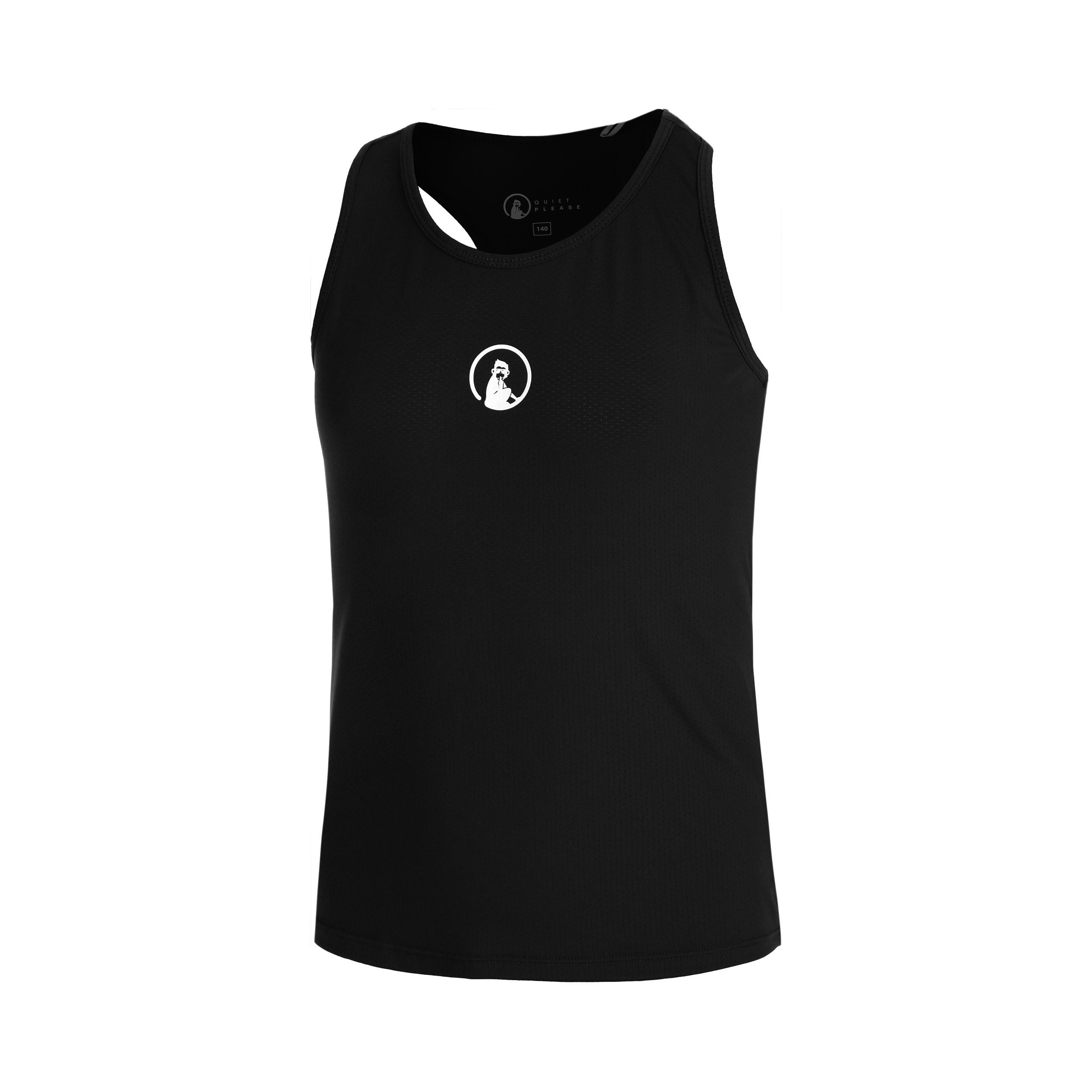 Quiet Please Racerback Débardeur Tank Top Filles-Noir,Blanc