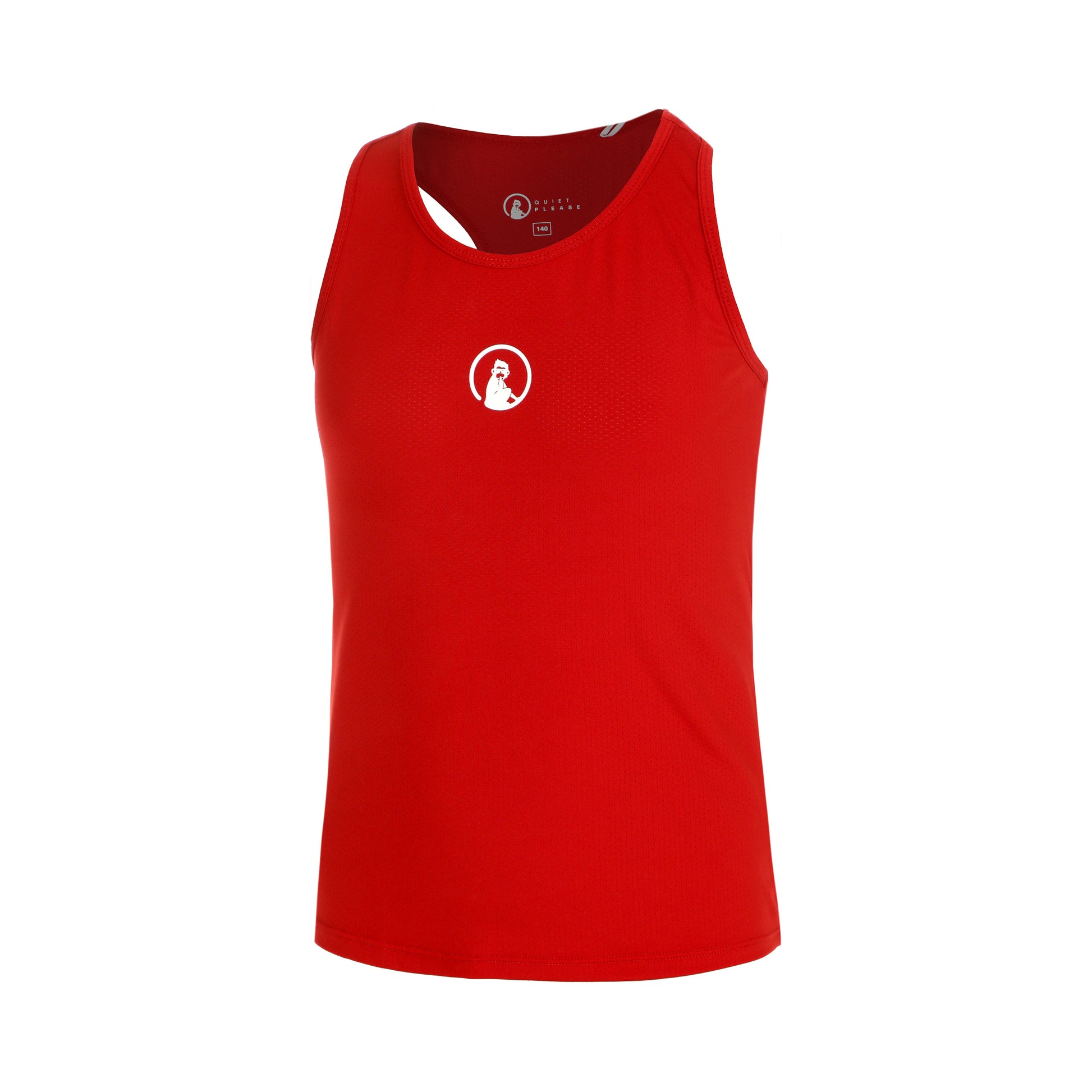 Quiet Please Racerback Débardeur Tank Top Filles-Rouge,Blanc