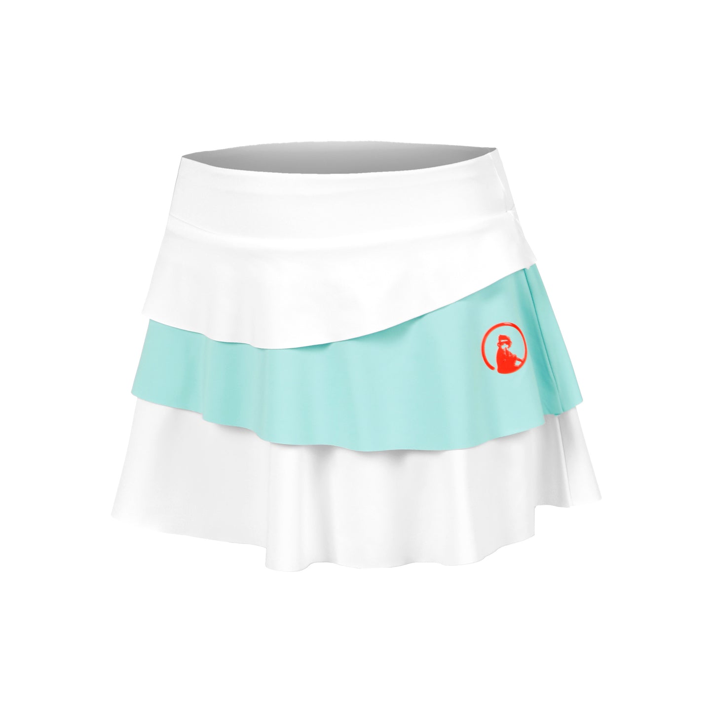 Quiet Please Wild Flounce Jupe Filles-Blanc,Turquoise
