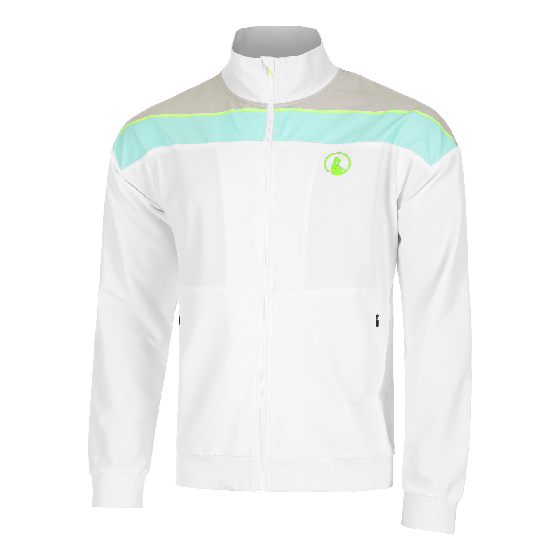 Quiet Please Wild Return Block Veste De Survêtement Hommes-Blanc,Multicouleur