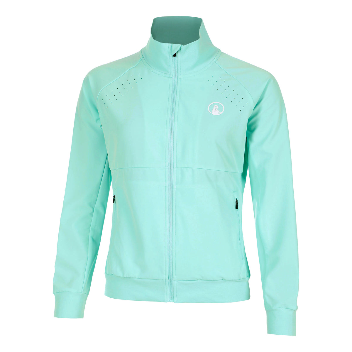 Quiet Please Wild Return Veste De Survêtement Femmes-Turquoise,Blanc