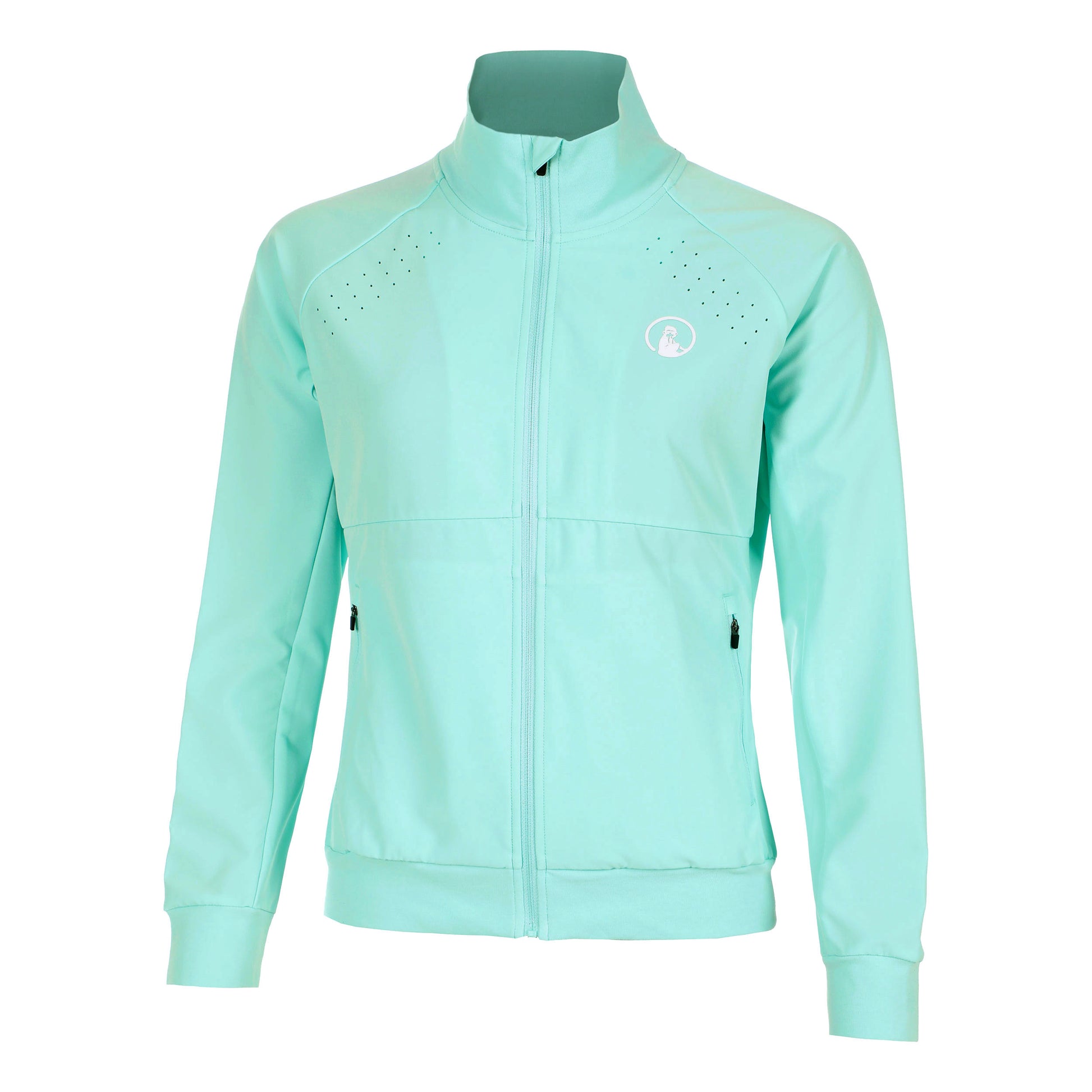 Quiet Please Wild Return Veste De Survêtement Femmes-Turquoise,Blanc