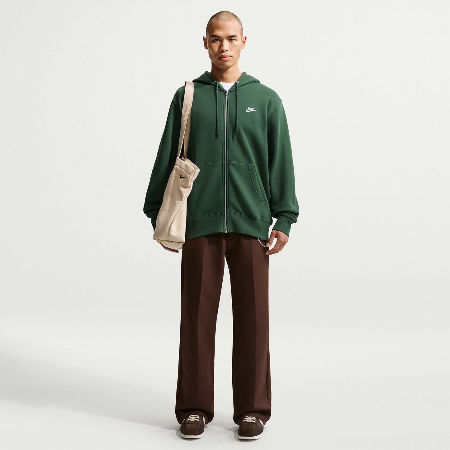 Nike Club Bb Full-Zip Gilet en coton Hommes - vert foncé