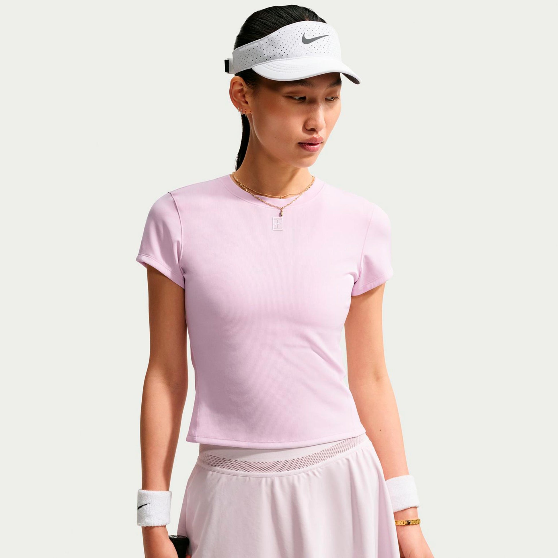 Nike Court Dri-FIT Advantage T-shirt Femmes - rose pastel