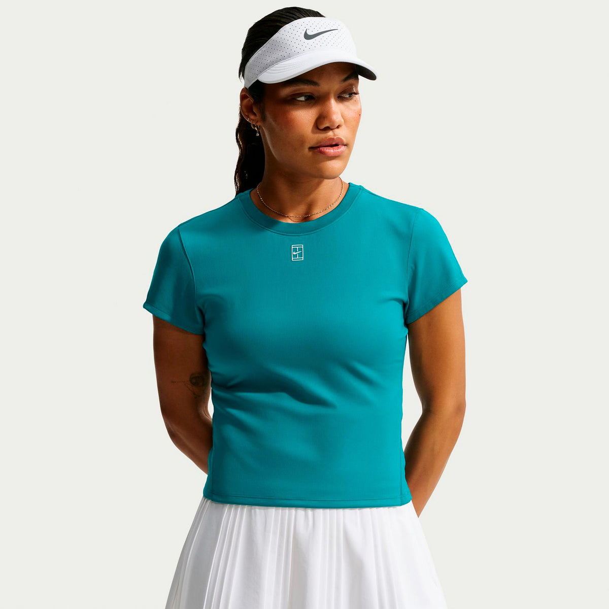 Nike Court Dri-FIT Advantage T-shirt Femmes - bleu petrol