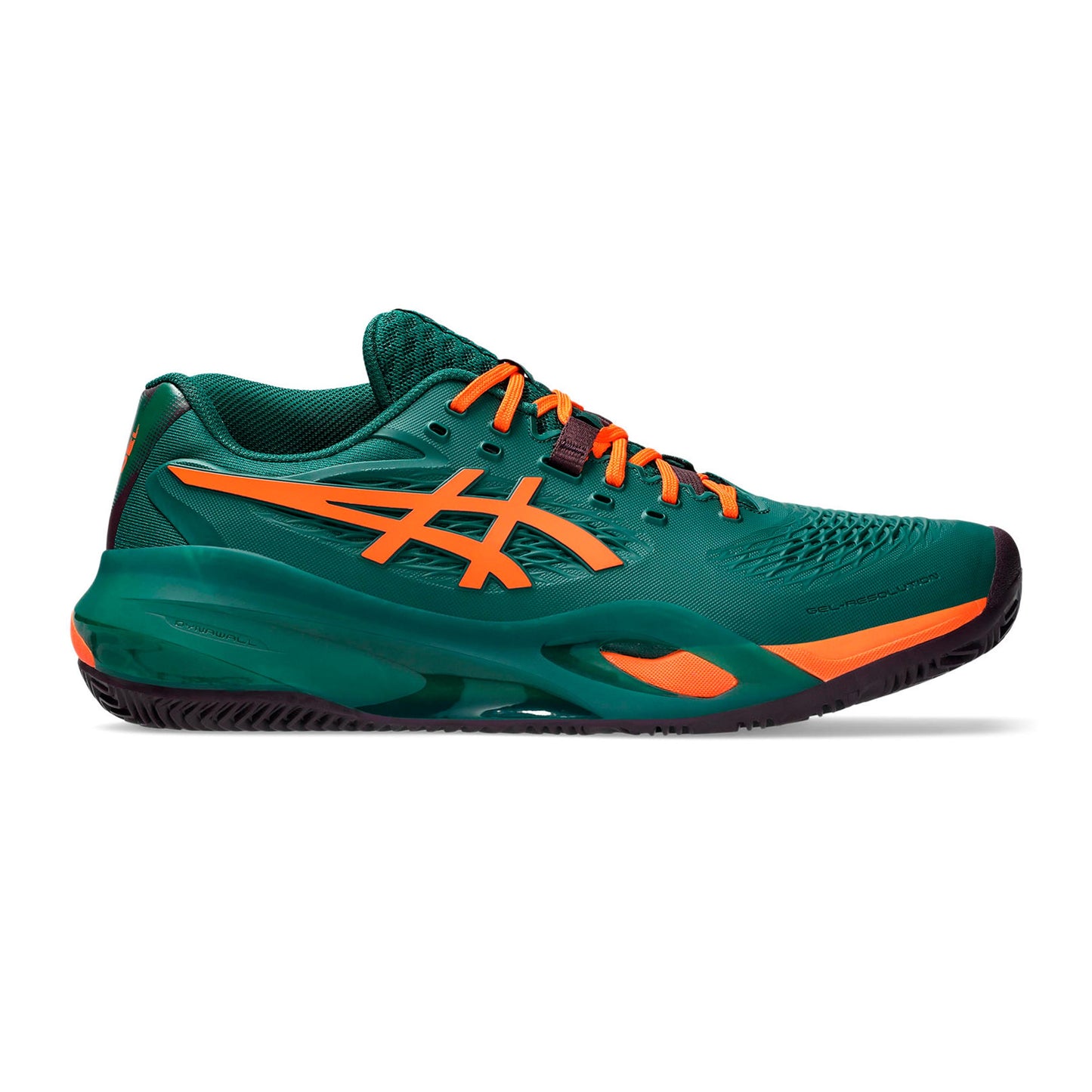 ASICS Gel-Resolution X Chaussures padel Hommes - vert foncé, orange fluo