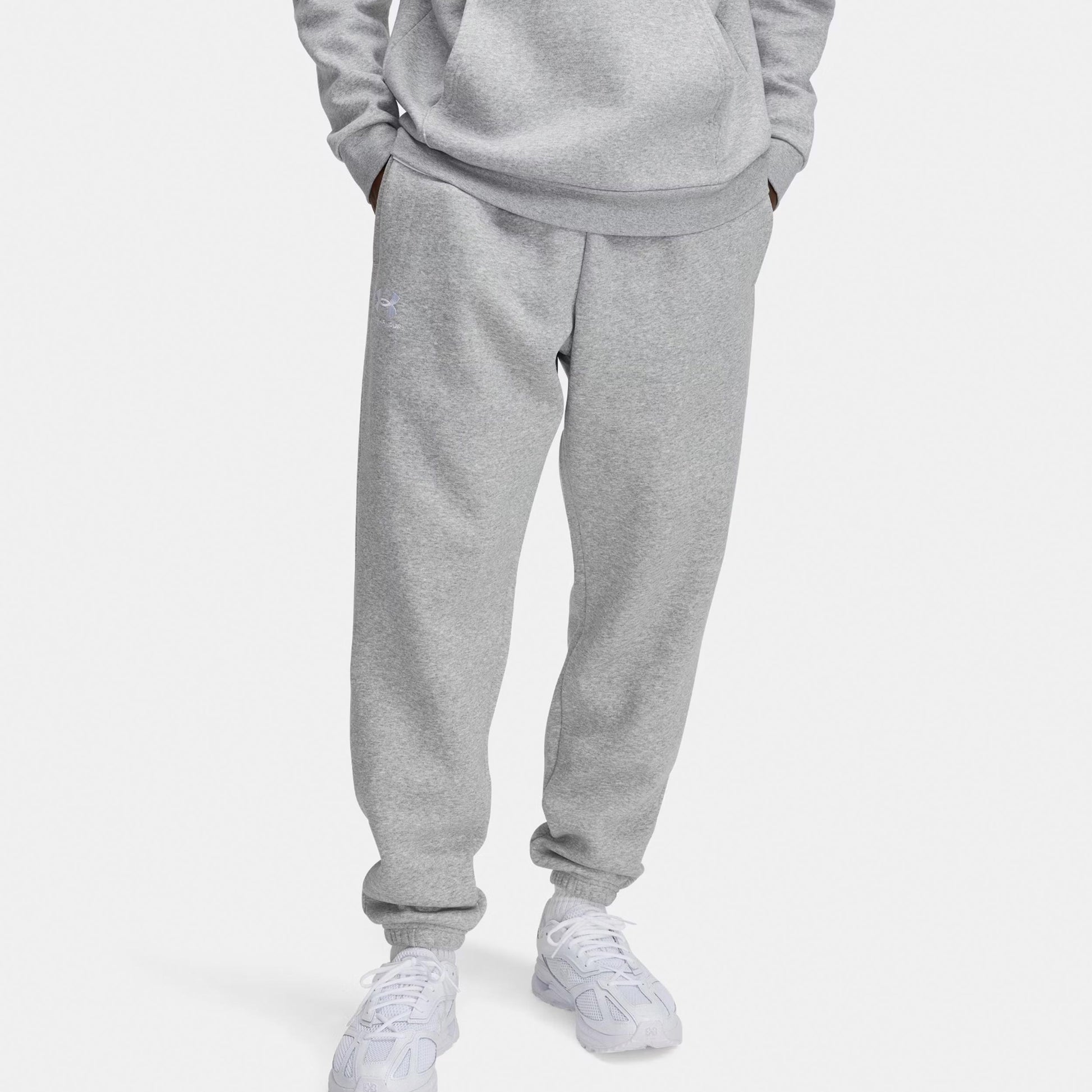 Under Armour Essential Pantalon survêtement Hommes-gris, blanc