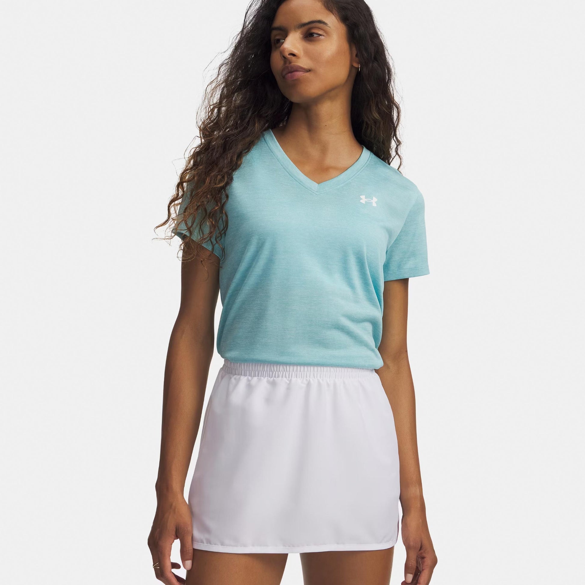 Under Armour Tech Twist T-shirt Femmes-bleu, blanc