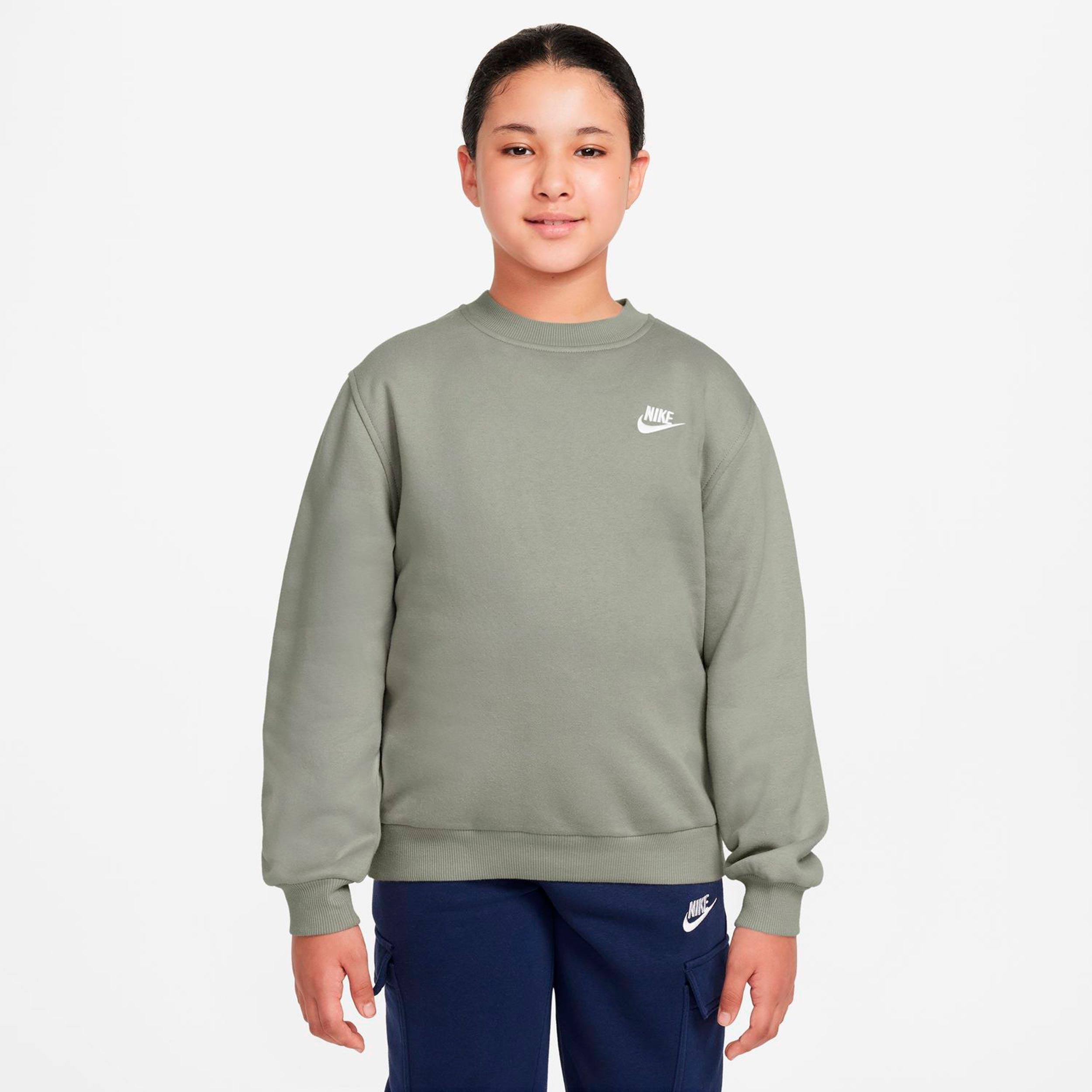 Nike Club Fleece Sweat-shirt Enfants - vert gris