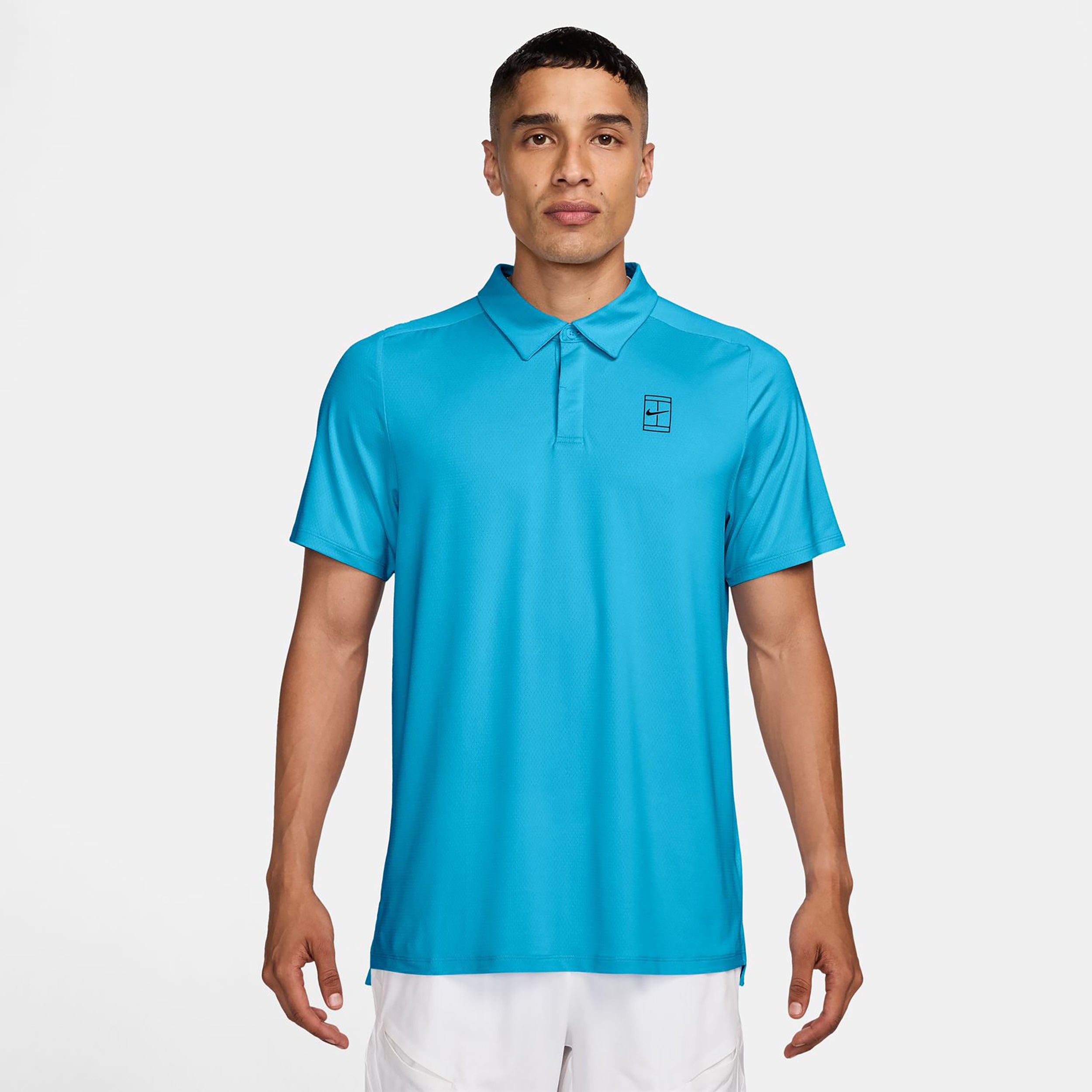 Nike Court Dri-FIT Advantage Polo Hommes - bleu clair, noir