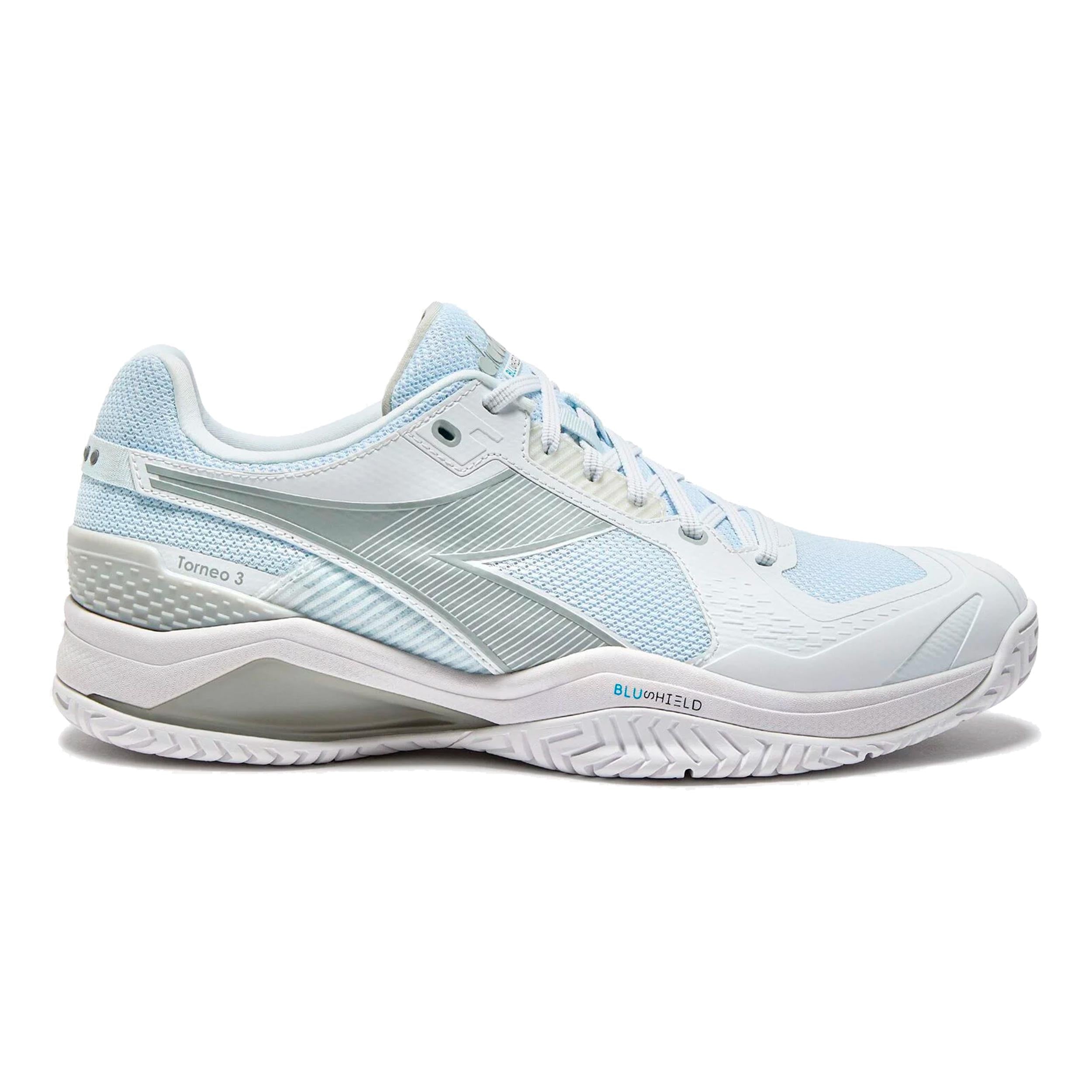 Diadora Blushield Torneo 3 Chaussures toutes surfaces Hommes-blanc, argent