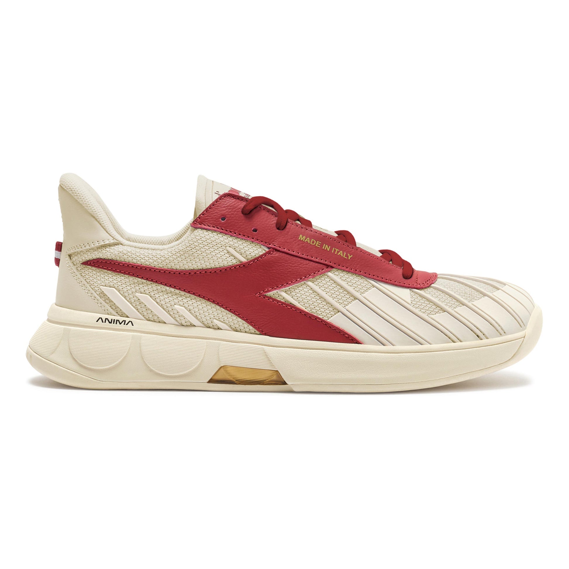 Diadora B. Elite Star made in Italy Chaussures toutes surfaces Hommes-blanc, rouge foncé
