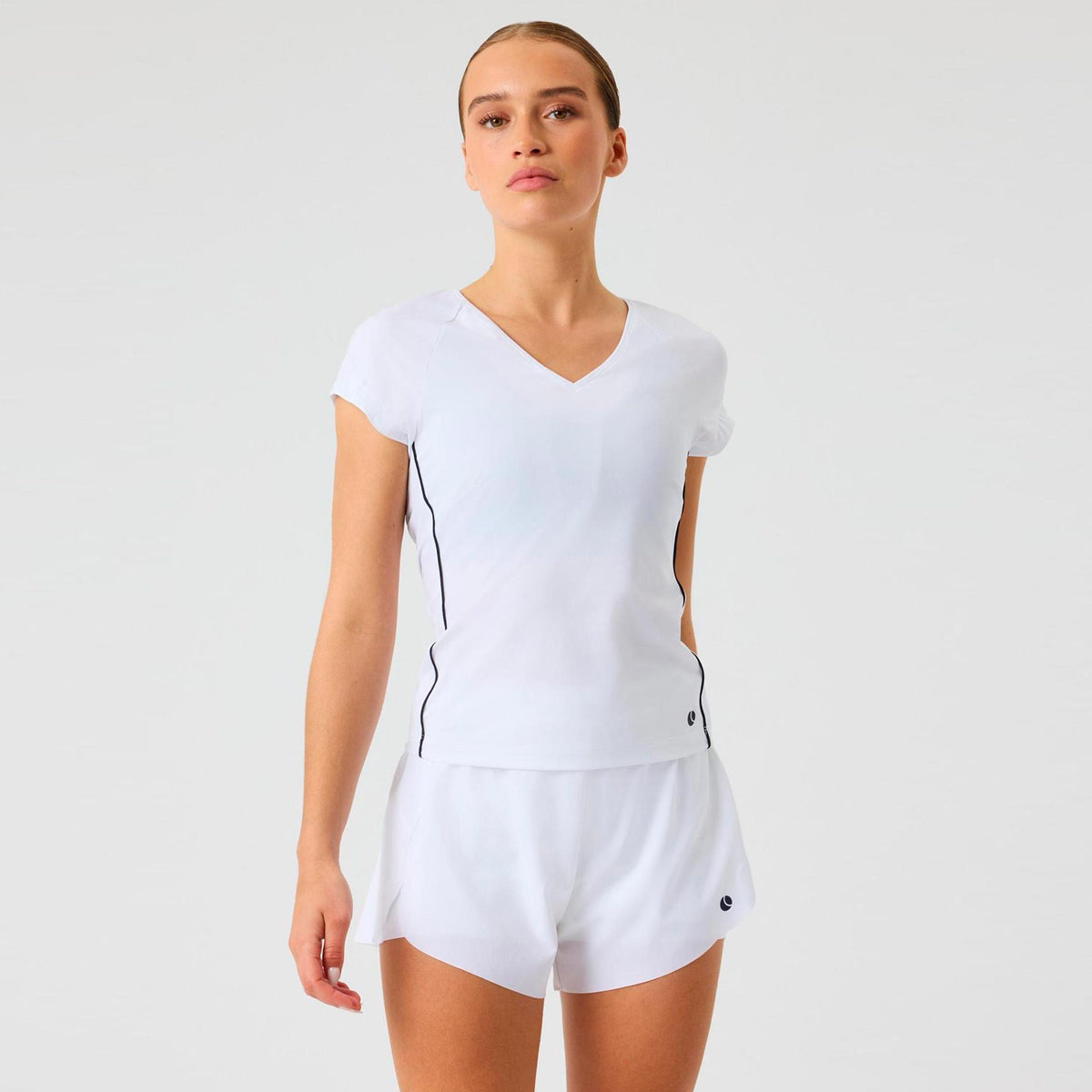 Björn Borg Ace V Neck T-shirt Femmes - blanc