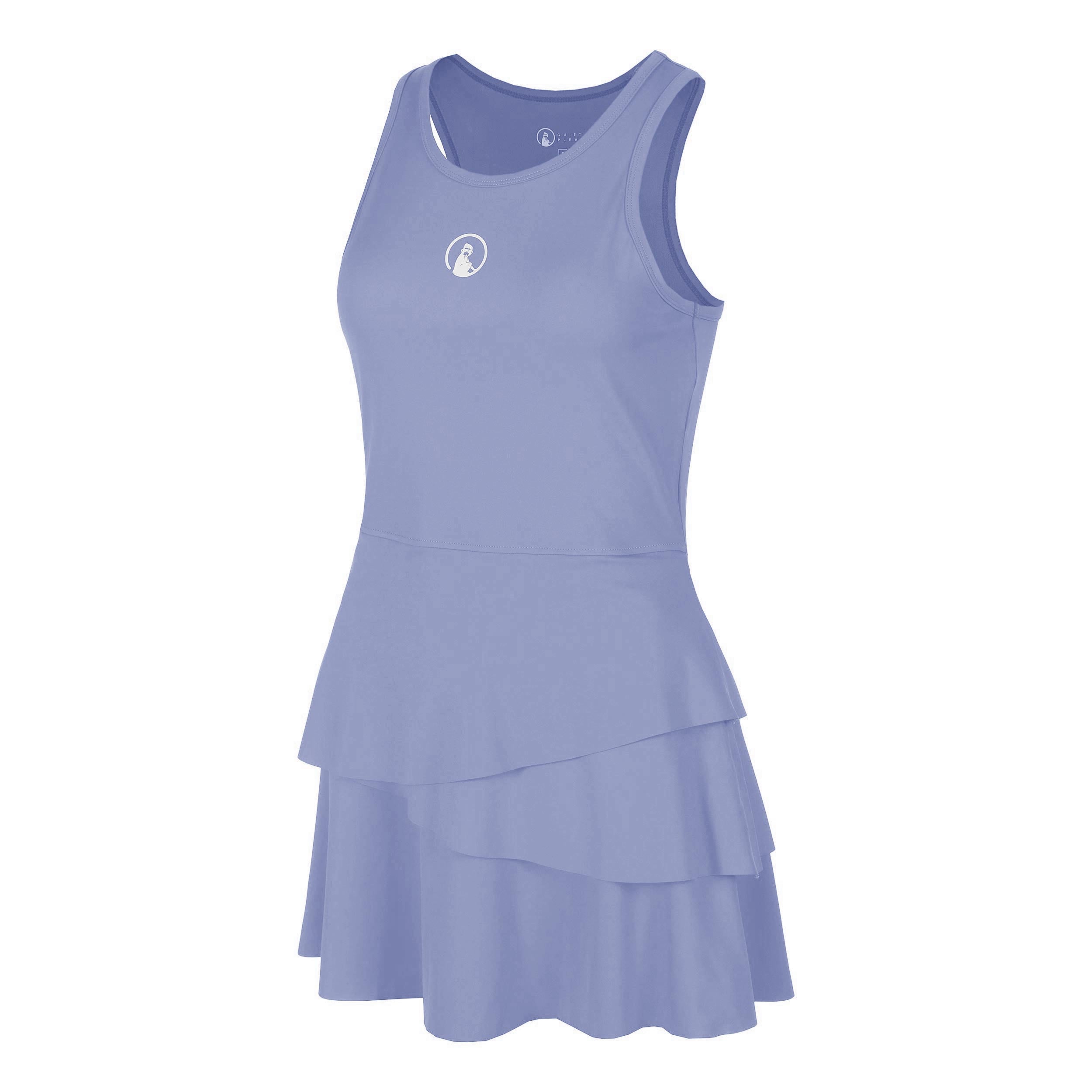Quiet Please Glow Flounce Robe Femmes - bleu, crème