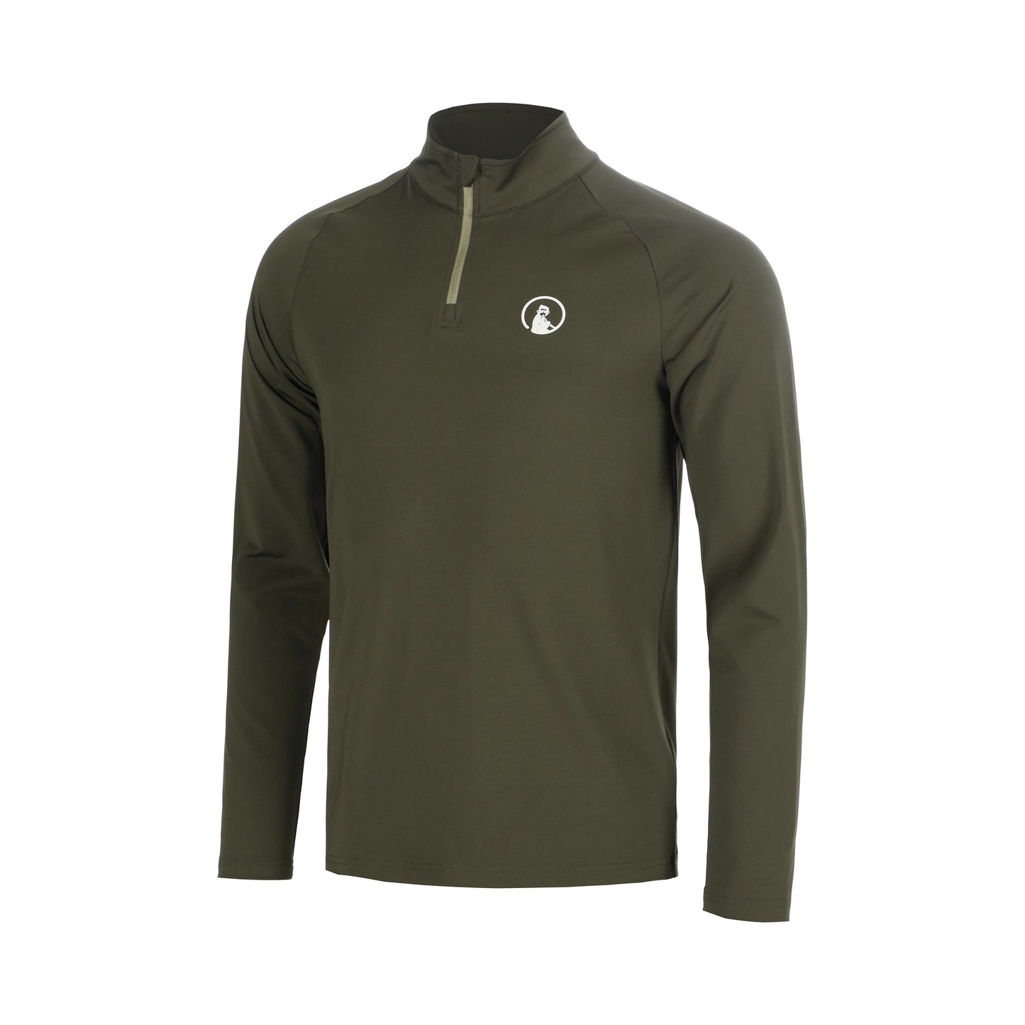 Quiet Please Memories Big Serve 1/4 Zip Haut manches longues Garçons - vert foncé