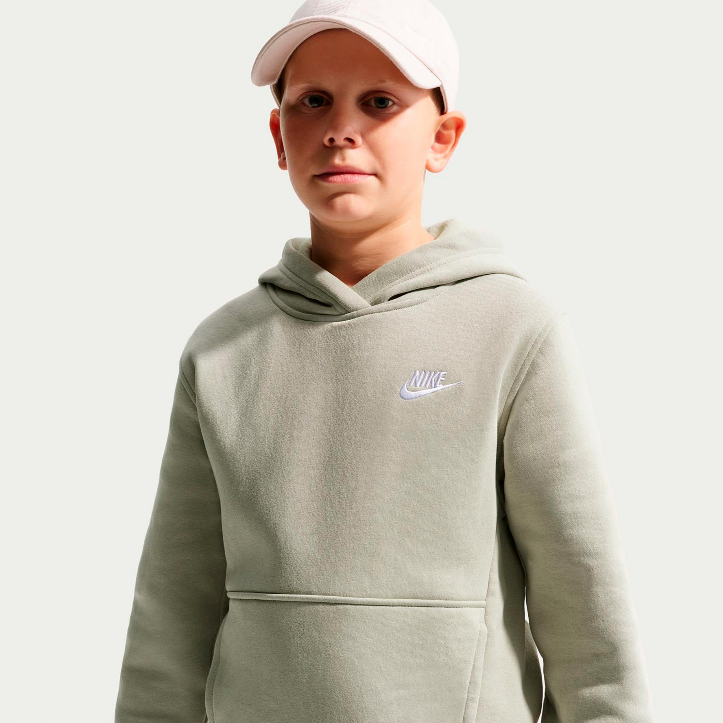Nike Club Fleece Sweat à capuche Enfants - vert gris