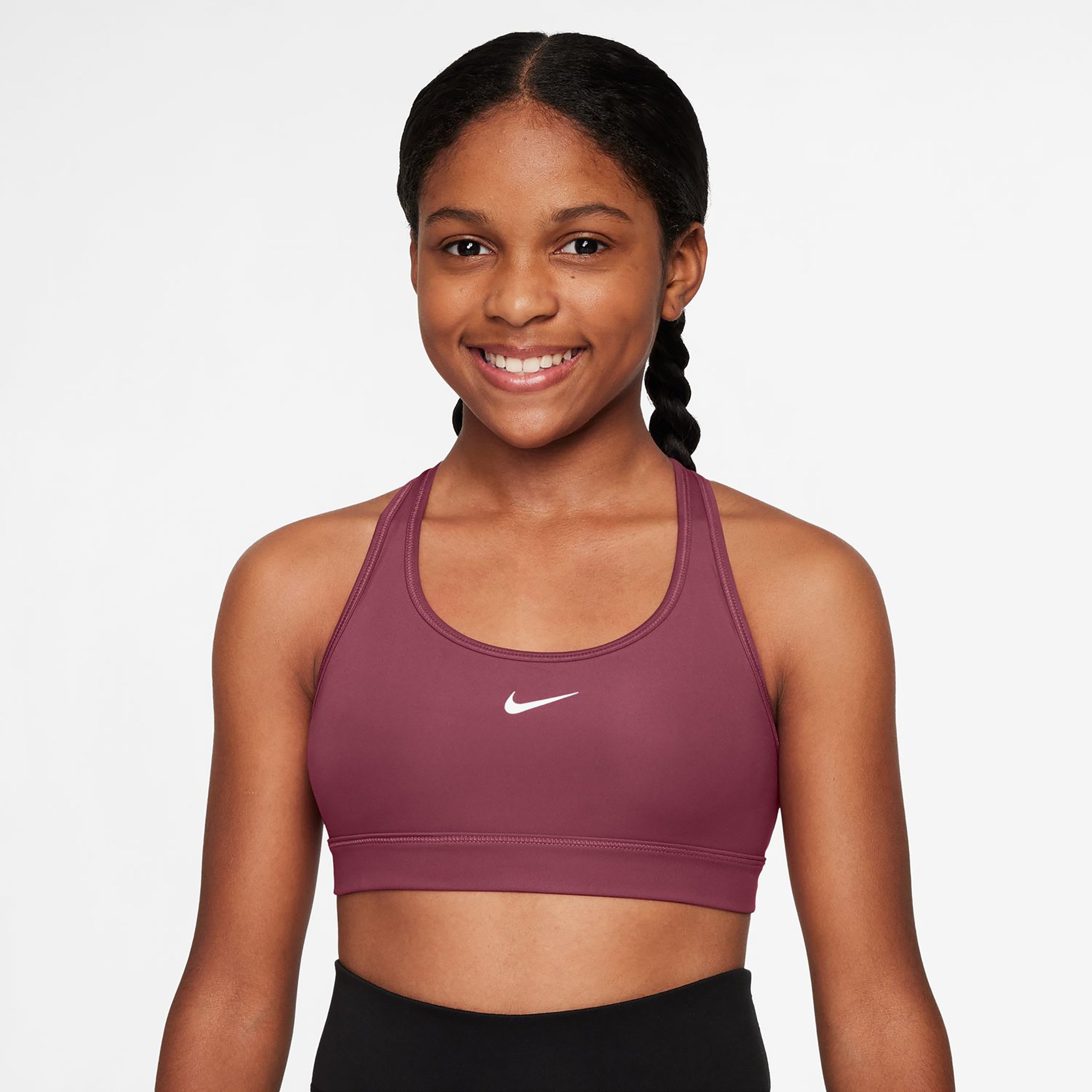 Nike Dri-Fit Swoosh Soutien-gorge sport Enfants - mauve