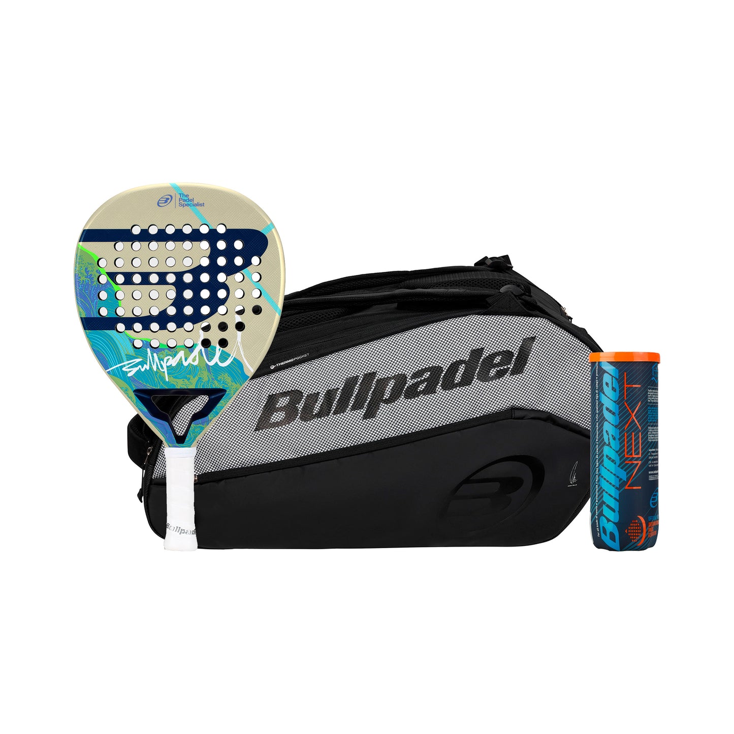 Bullpadel Iconic Light 26 + sac de tennis, + tube de balles