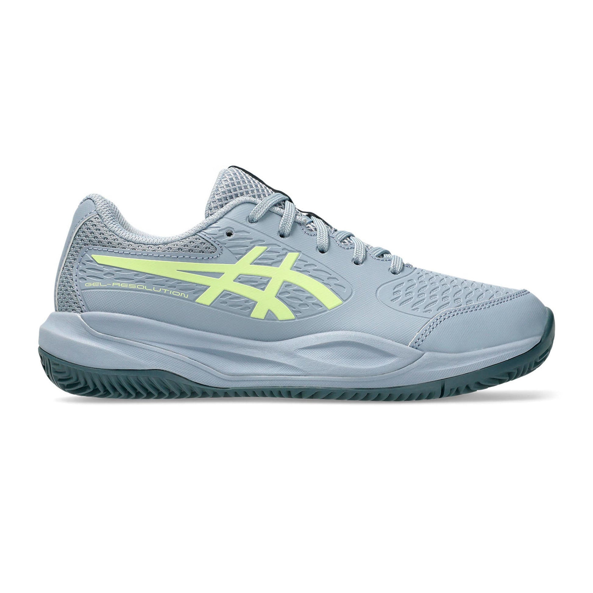 ASICS Gel-Resolution X GS Chaussure terre battue Enfants - gris, jaune lemon