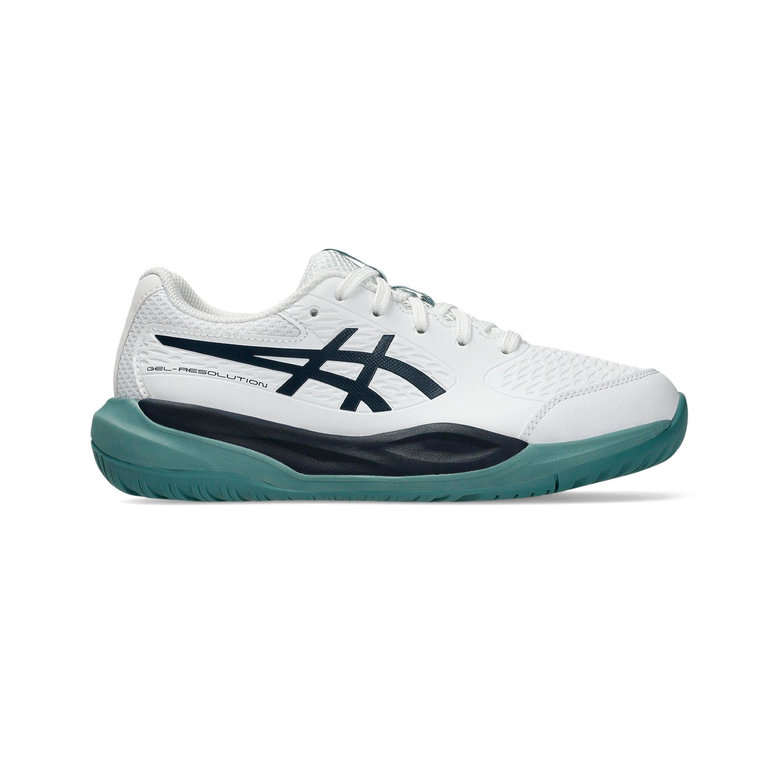 ASICS Gel-Resolution X GS Chaussures toutes surfaces Enfants - blanc, bleu petrol