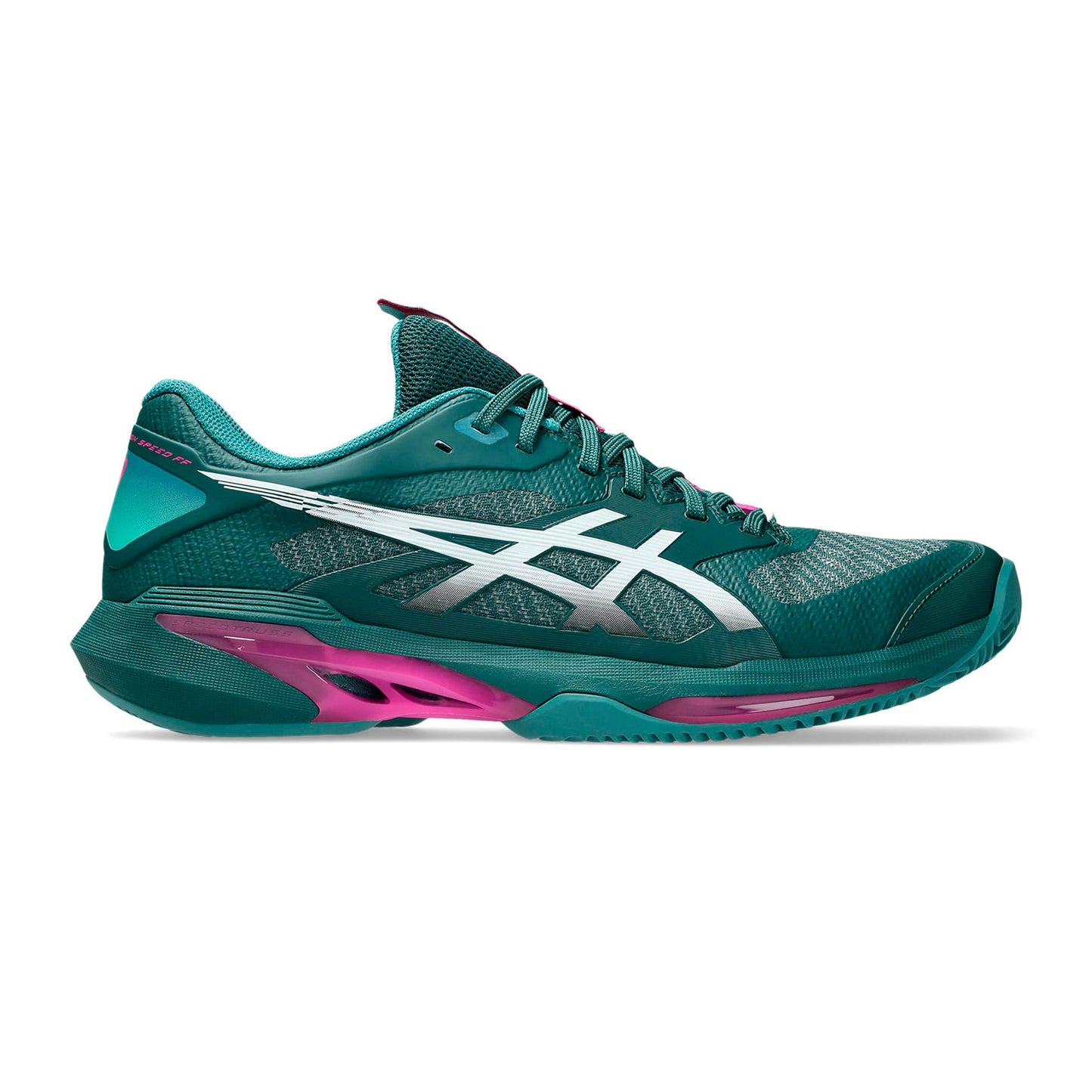 ASICS Solution Speed FF 4 Chaussure terre battue Hommes - bleu petrol, rose