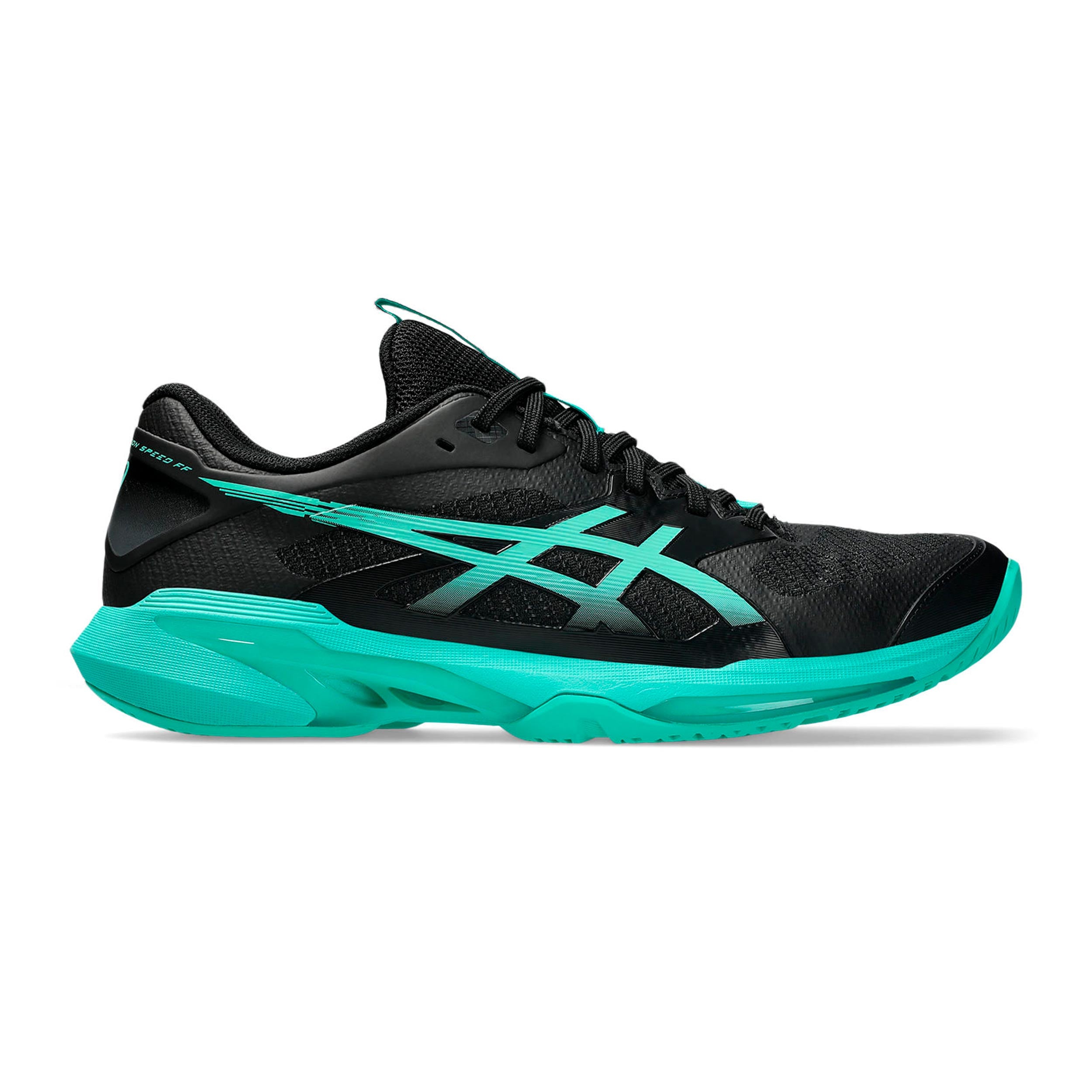 ASICS Solution Speed FF 4 Chaussures toutes surfaces Hommes - noir, turquoise
