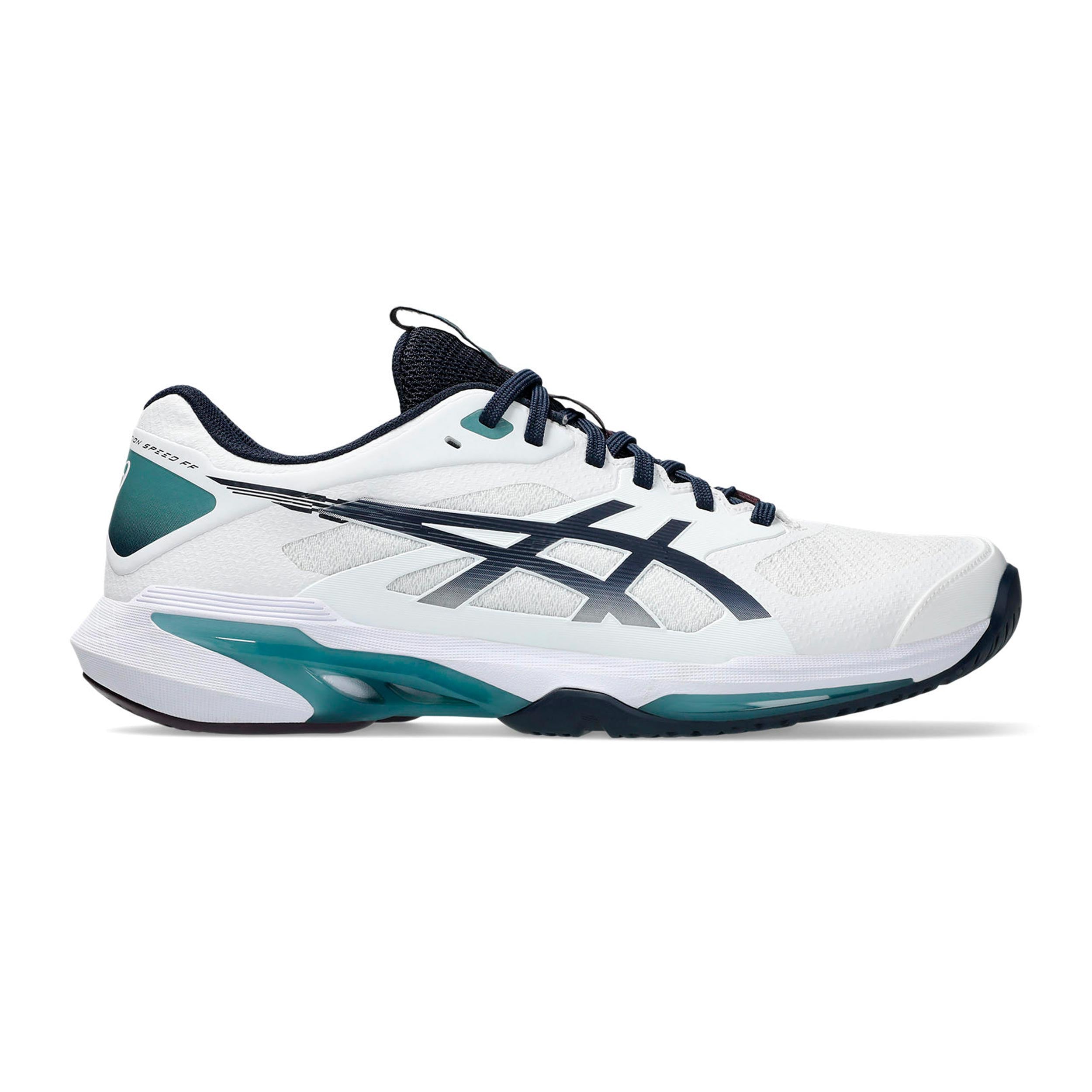 ASICS Solution Speed FF 4 Chaussures toutes surfaces Hommes - blanc, bleu nuit