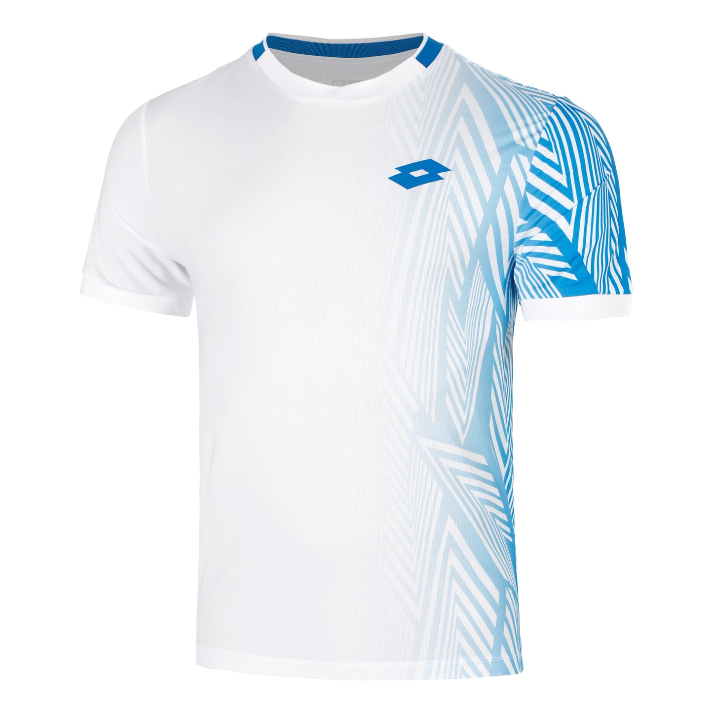 Lotto Tech VI T-shirt Hommes - blanc, bleu clair