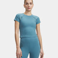 Motion Mesh T-shirt Femmes-bleu