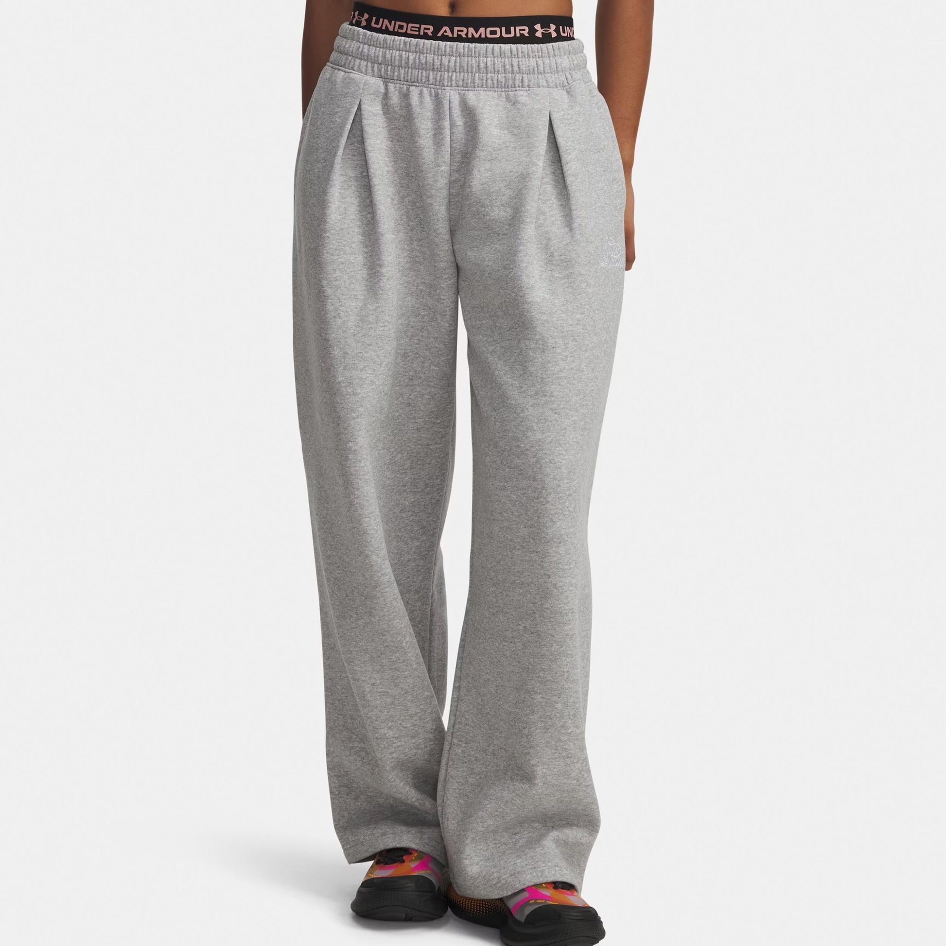 Under Armour Rival Fleece Script Pantalon survêtement Femmes-gris