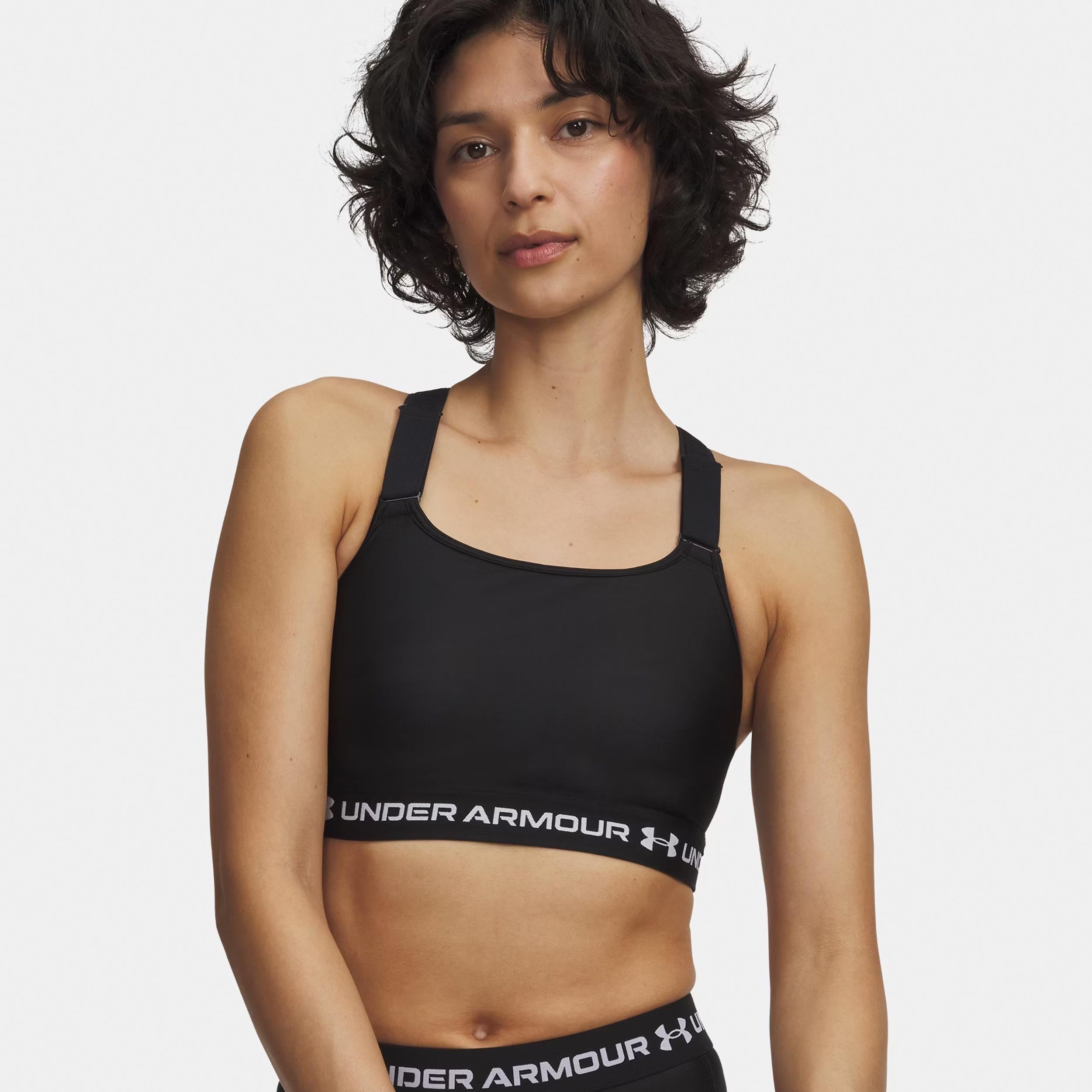Under Armour HeatGear High Soutien-gorge sport Femmes-noir, blanc