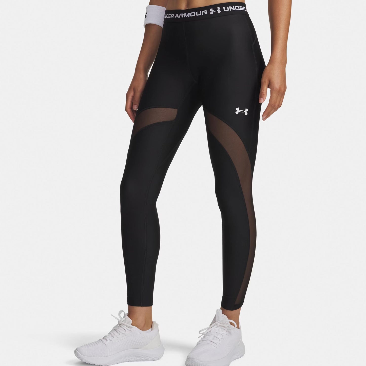 Under Armour HeatGear Mesh Collant tight Femmes-noir, blanc