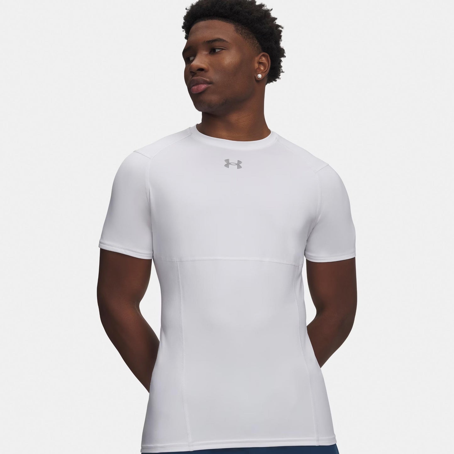 Under Armour Elite Fitted T-shirt Hommes-blanc