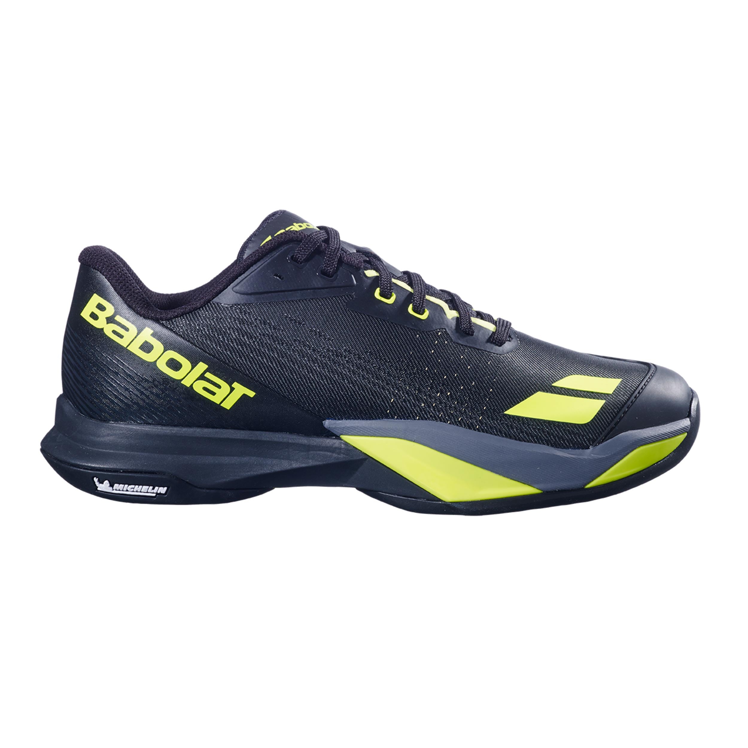 Babolat Jet Mach 4 Chaussures toutes surfaces Hommes - noir, jaunes fluo