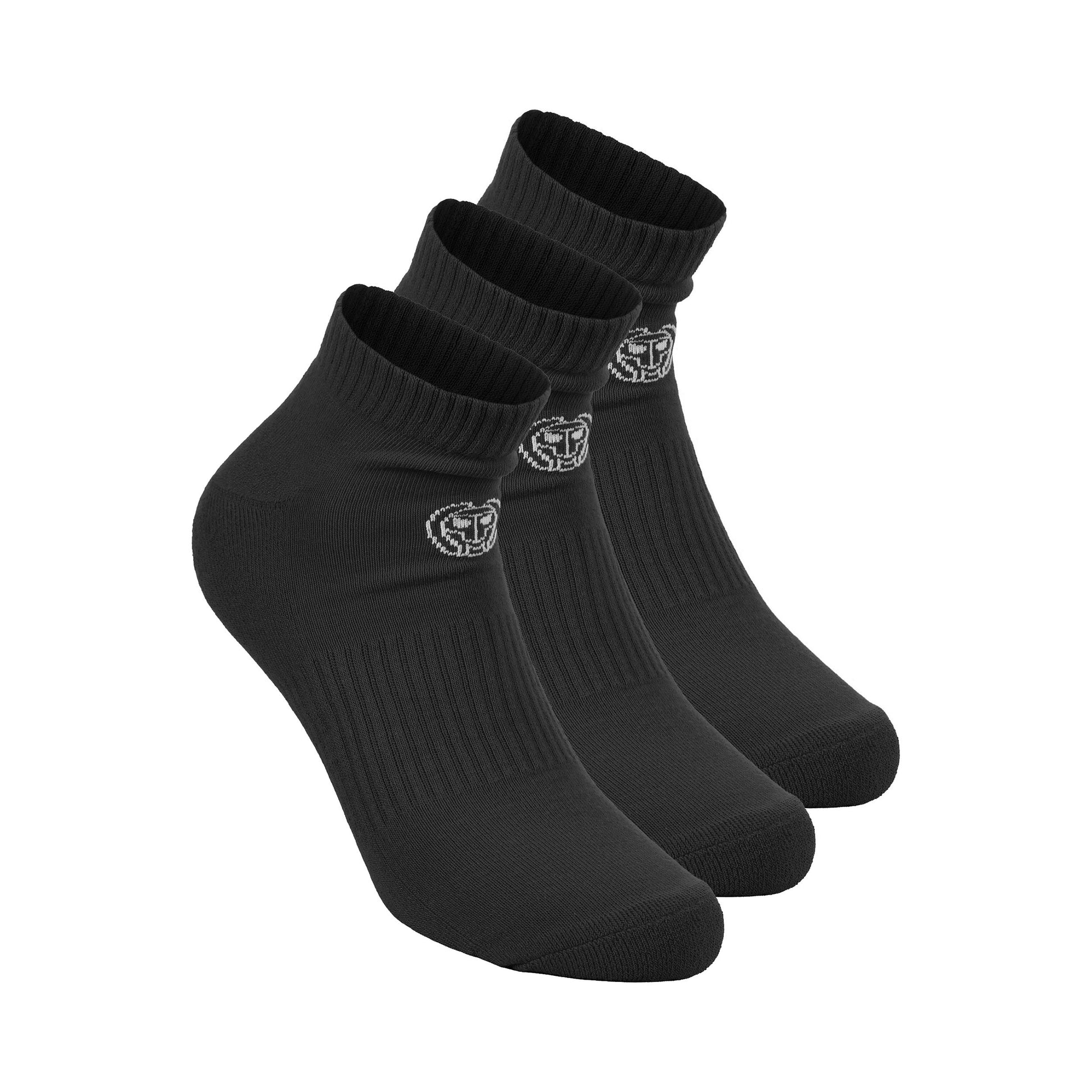 BIDI BADU Crew Performance Chaussettes de tennis Pack de 3 -noir