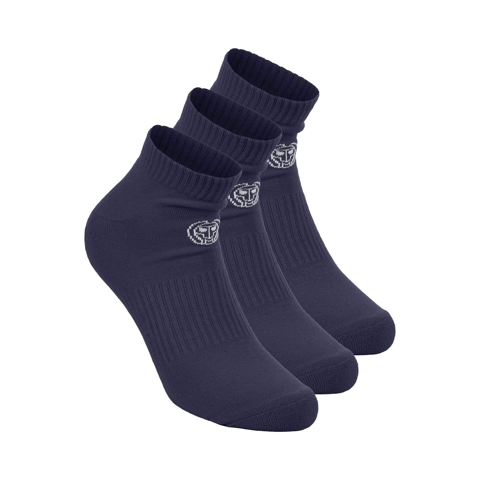 BIDI BADU Crew Performance Chaussettes de tennis Pack de 3 -bleu foncé