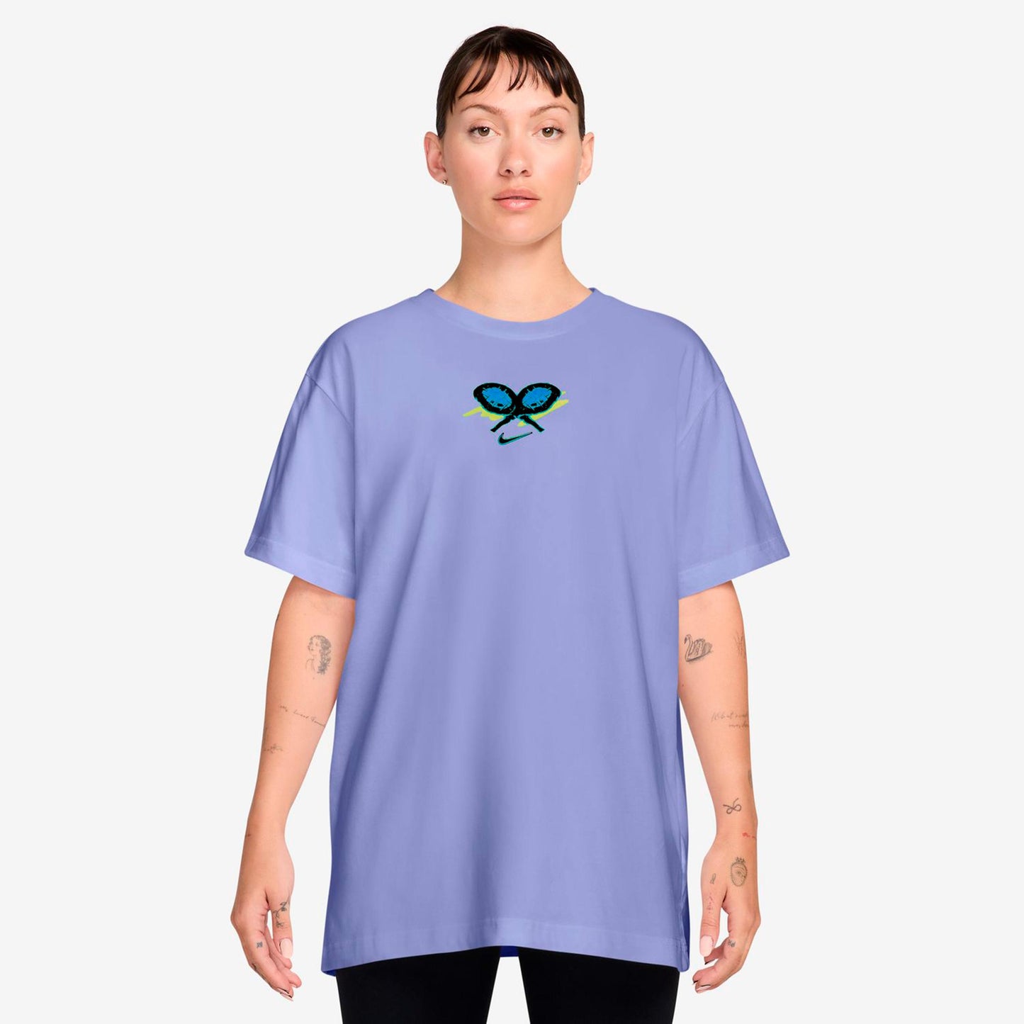 Nike Dri-Fit Slam Oversize T-shirt Femmes-bleu gris