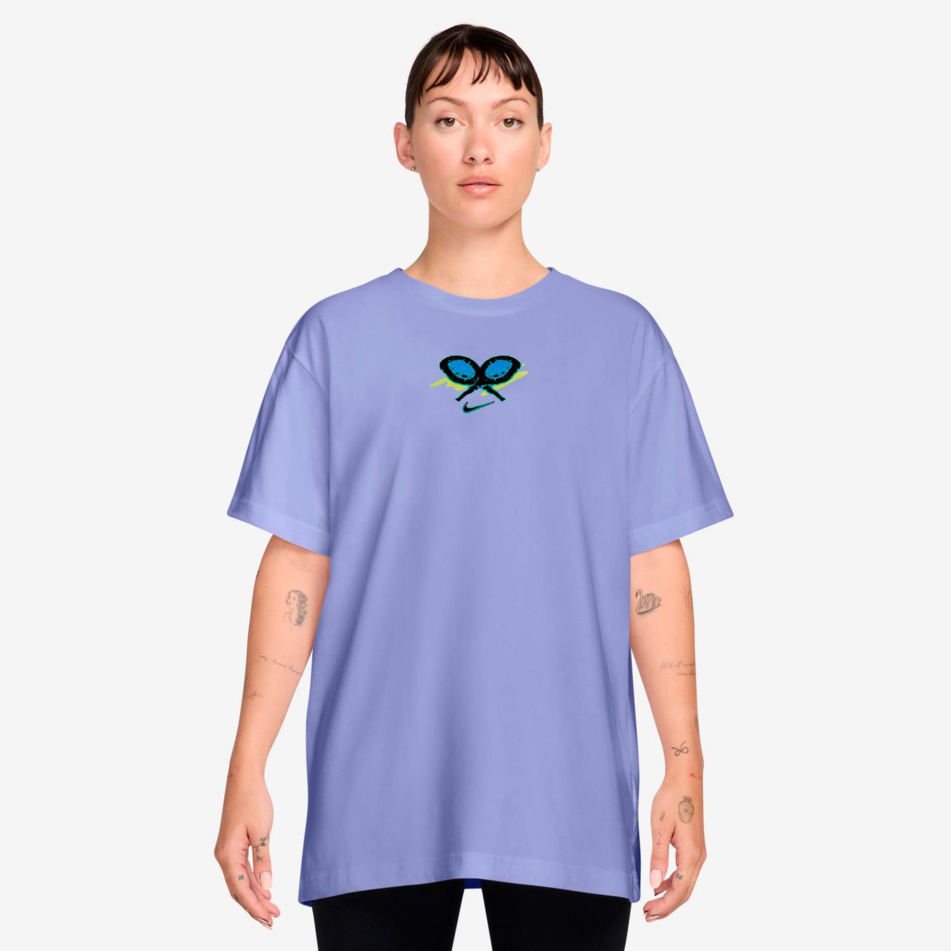 Nike Dri-Fit Slam Oversize T-shirt Femmes-bleu gris