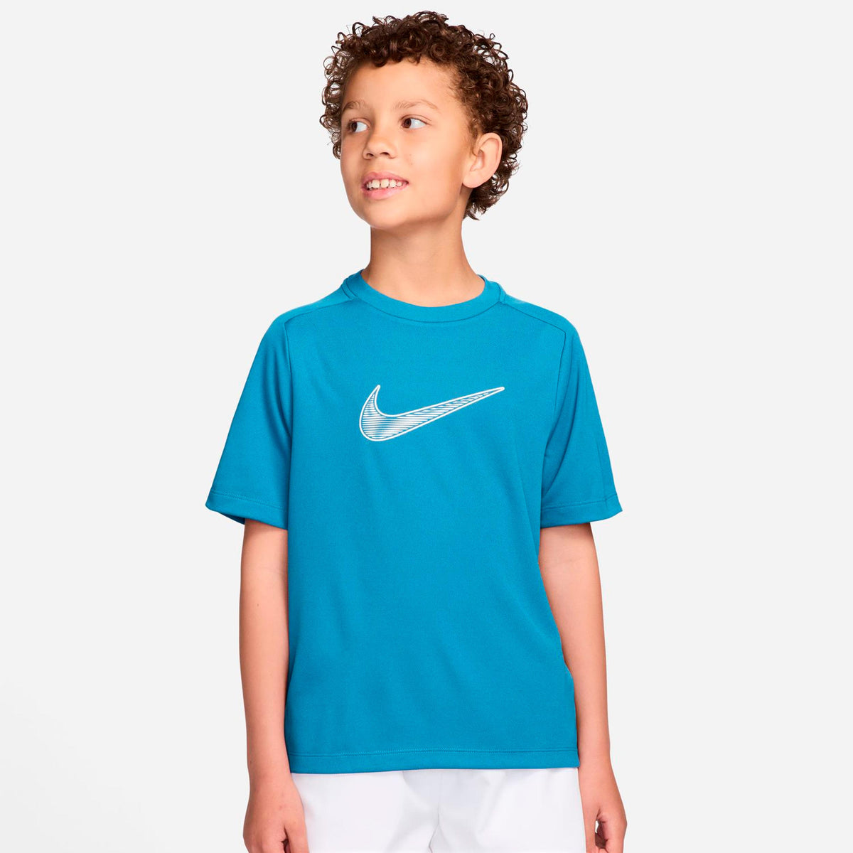 Nike Dri-Fit Multi  T-shirt Garçons - turquoise, blanc