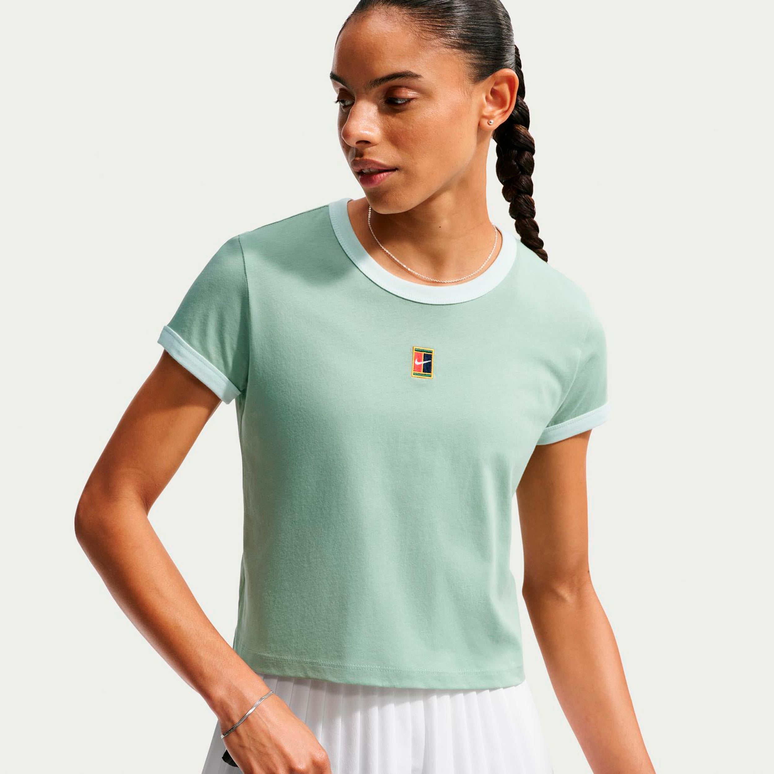 Nike Heritage T-shirt Femmes - blanc cassé, vert