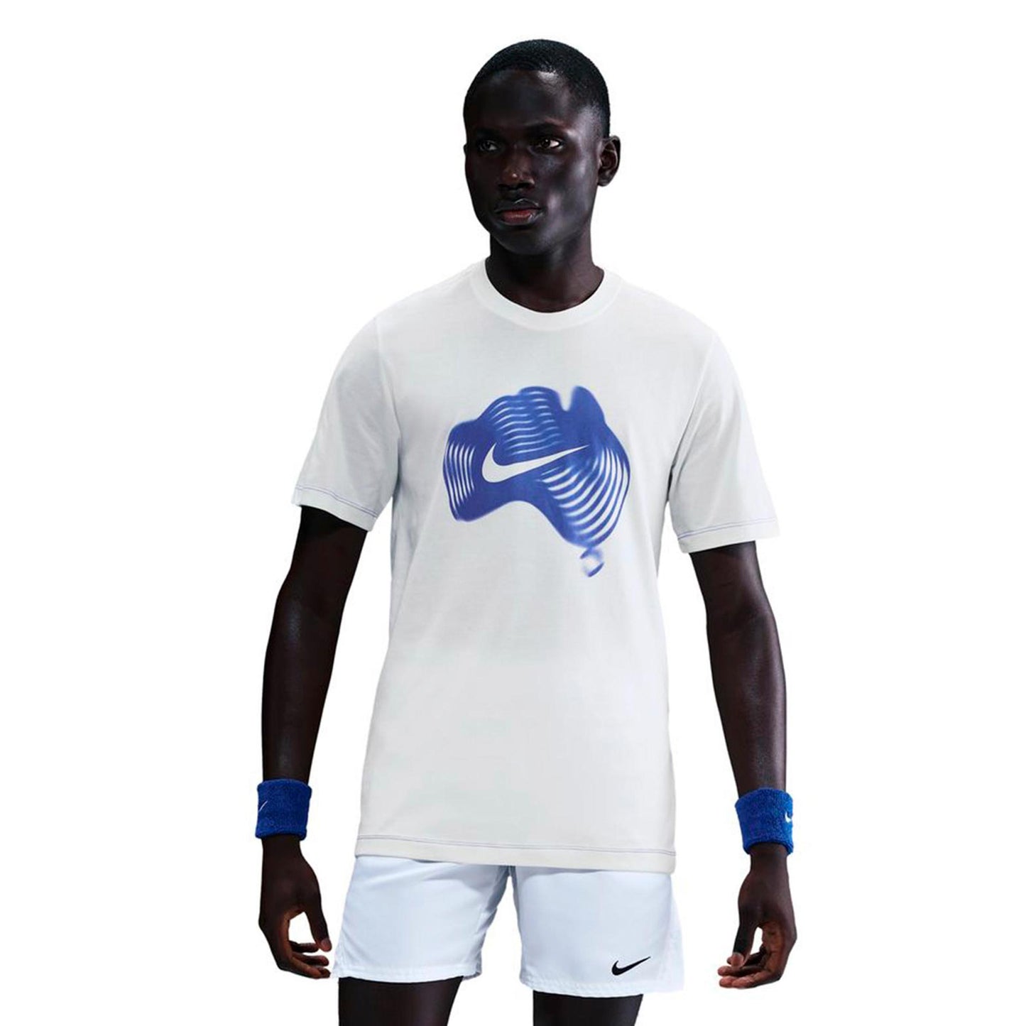 Nike Court Dri-Fit T-shirt Hommes-crème, bleu