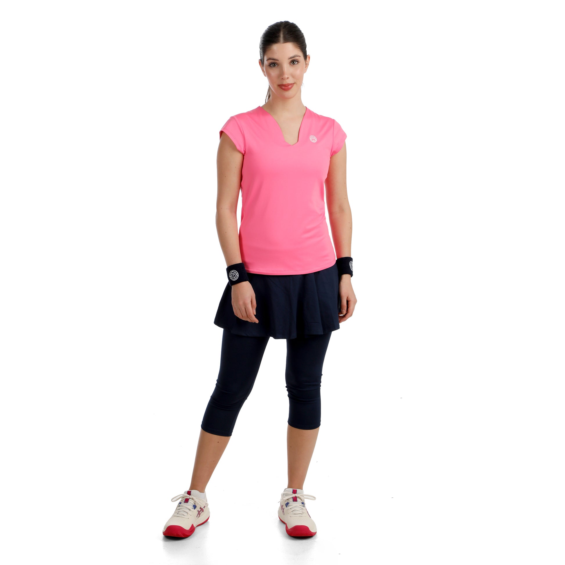 BIDI BADU Crew 2.0 V-Neck T-shirt Femmes-pink