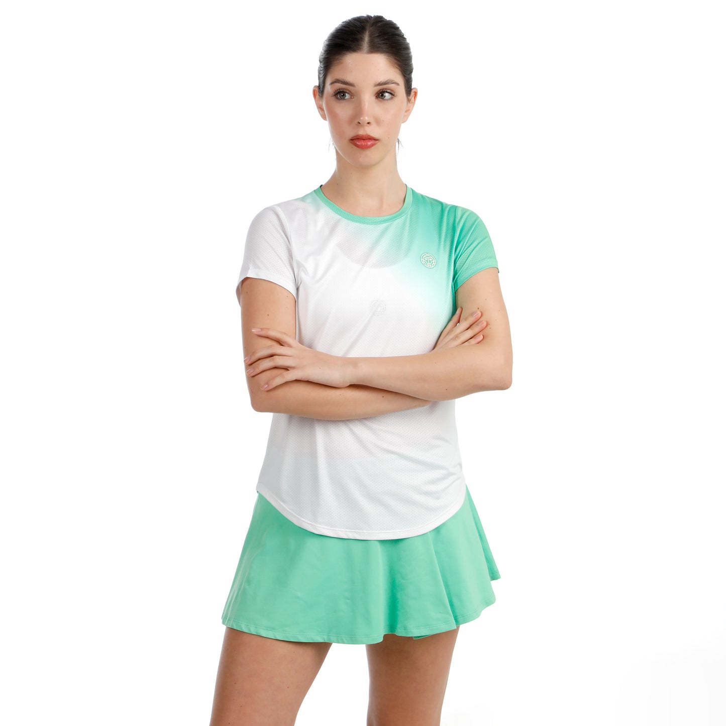 BIDI BADU Crew Fade 2.0 T-shirt Femmes-vert, blanc