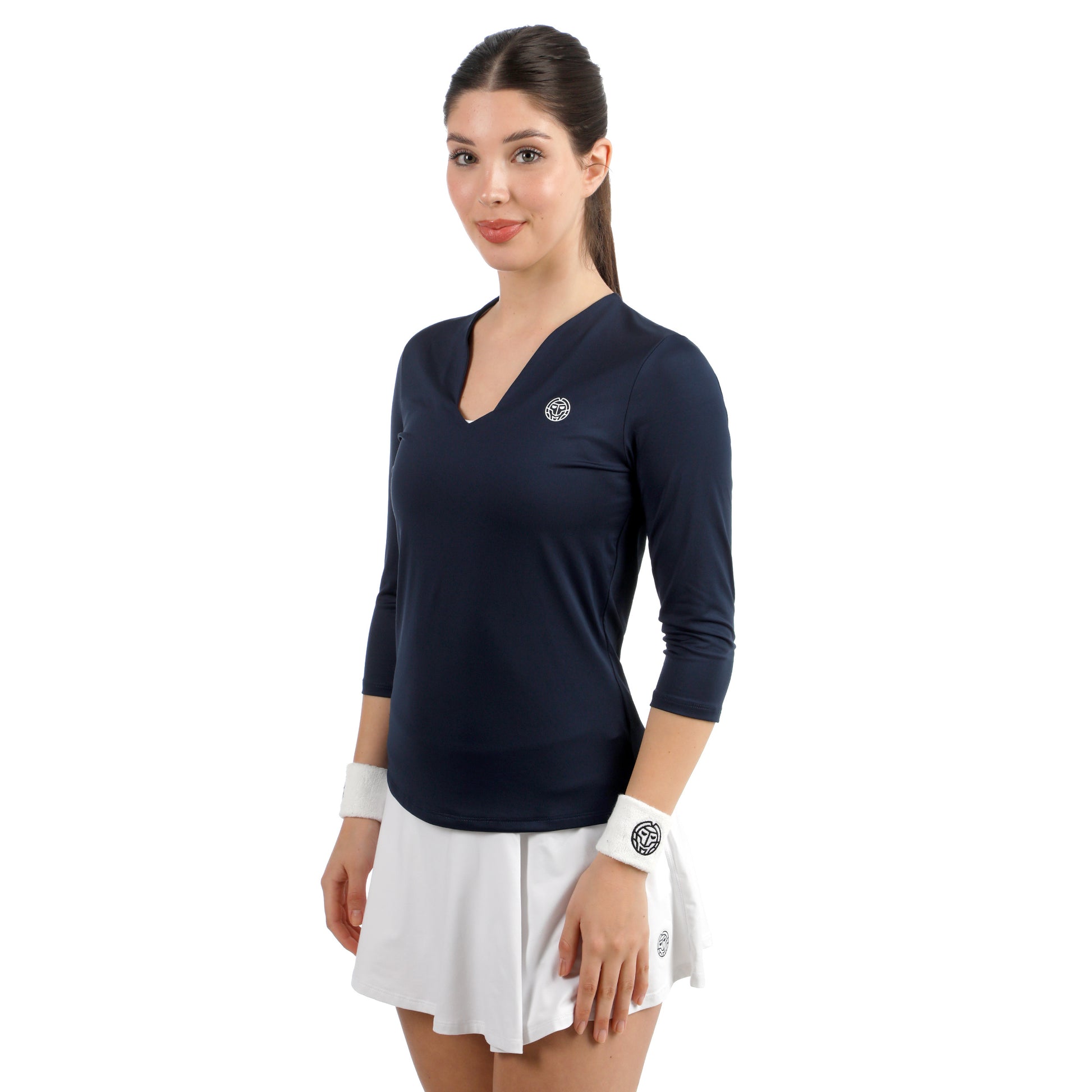 BIDI BADU Crew 2.0 V-Neck Haut manches longues Femmes-bleu foncé
