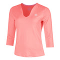 Out of Control V-Neck Haut manches longues Femmes-pink, blanc