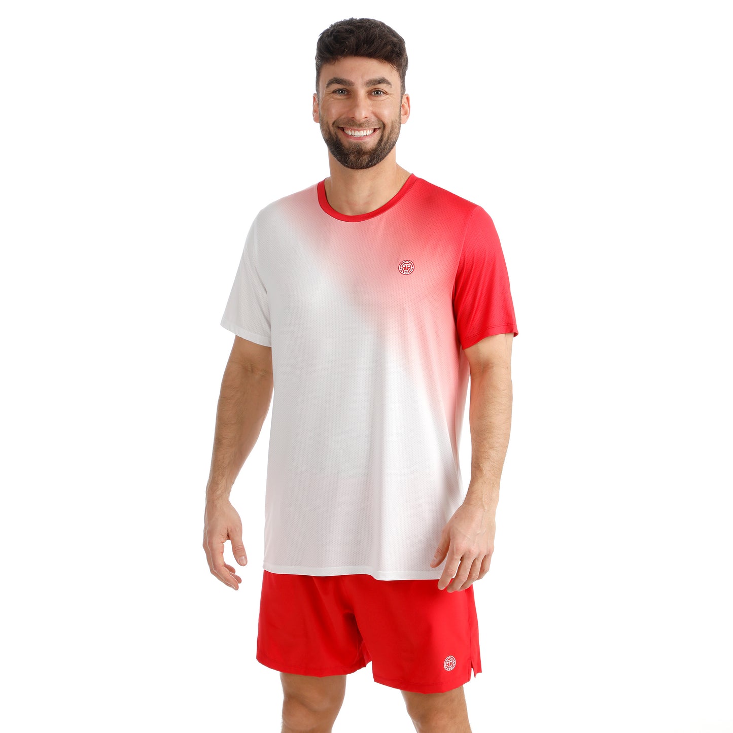 BIDI BADU Crew 2.0 T-shirt Hommes-rouge, blanc