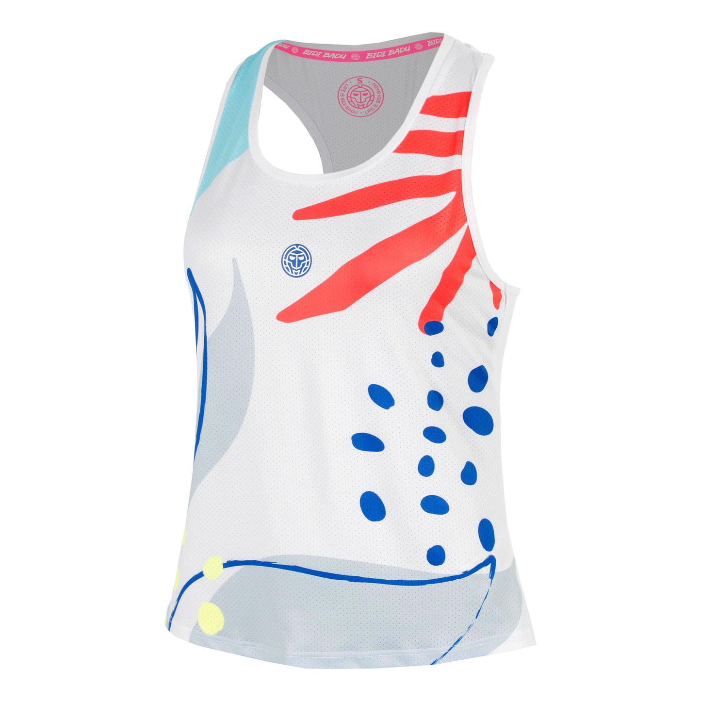 BIDI BADU Hey Laguna Racerback
 Débardeur tank top Femmes-blanc, multicouleur