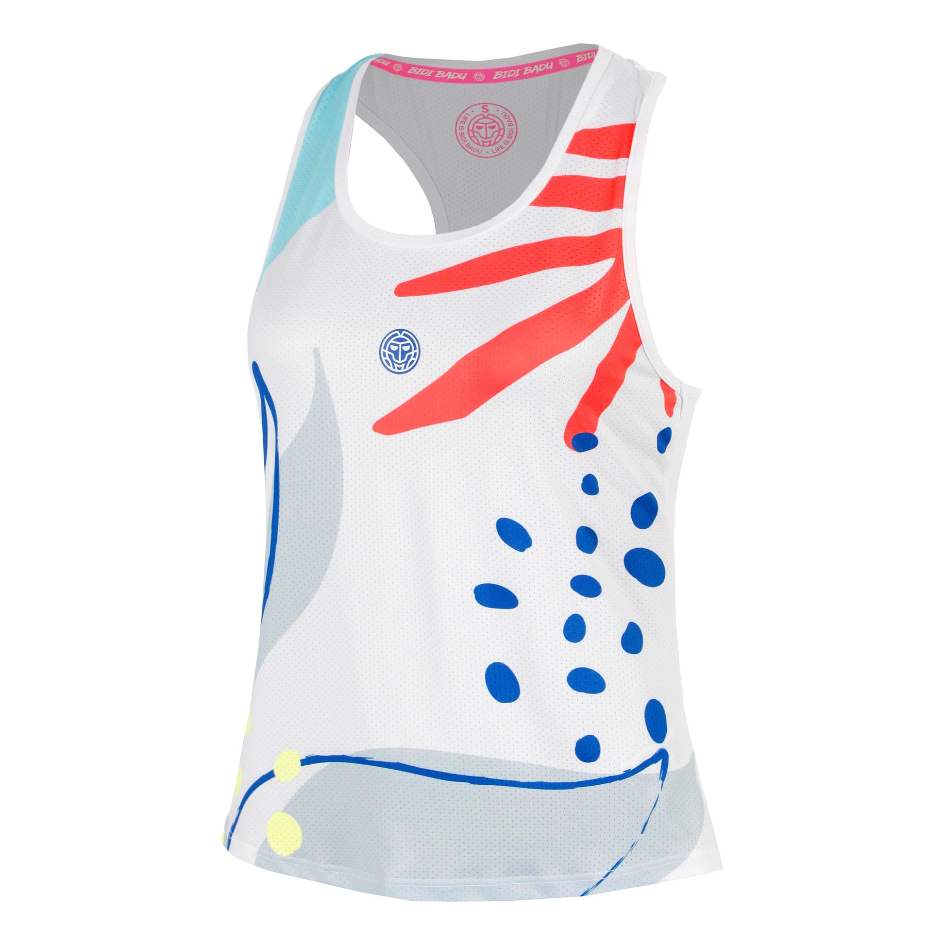 BIDI BADU Hey Laguna Racerback
 Débardeur tank top Femmes-blanc, multicouleur