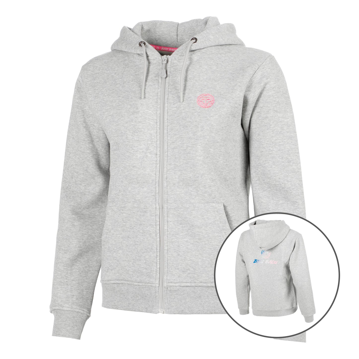 BIDI BADU Hey Laguna Logo Zip Sweat à capuche Femmes-gris clair
